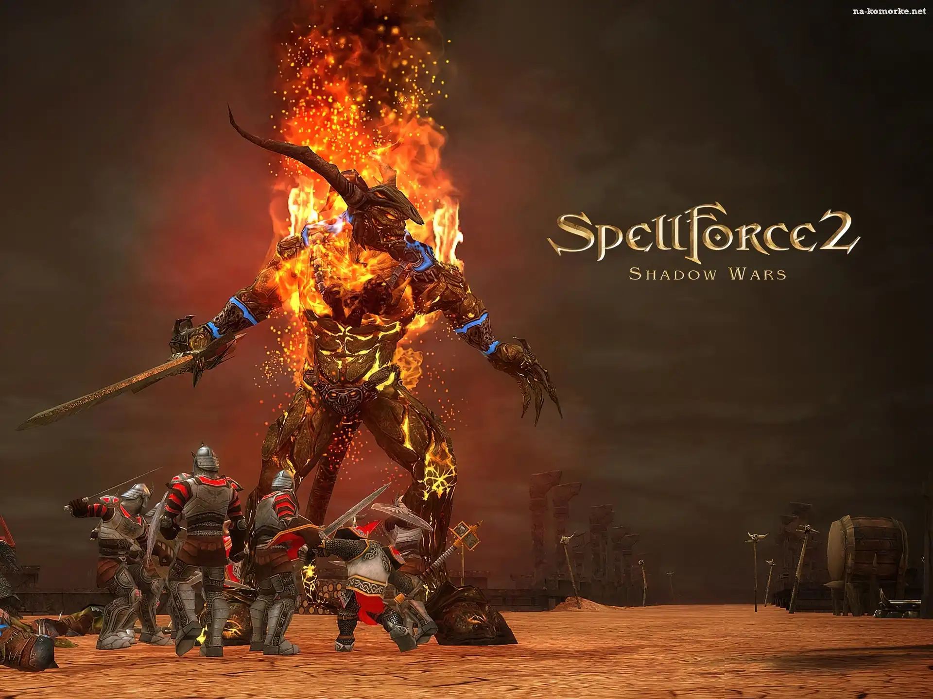 ogień, Spellforce, miecz, potwór