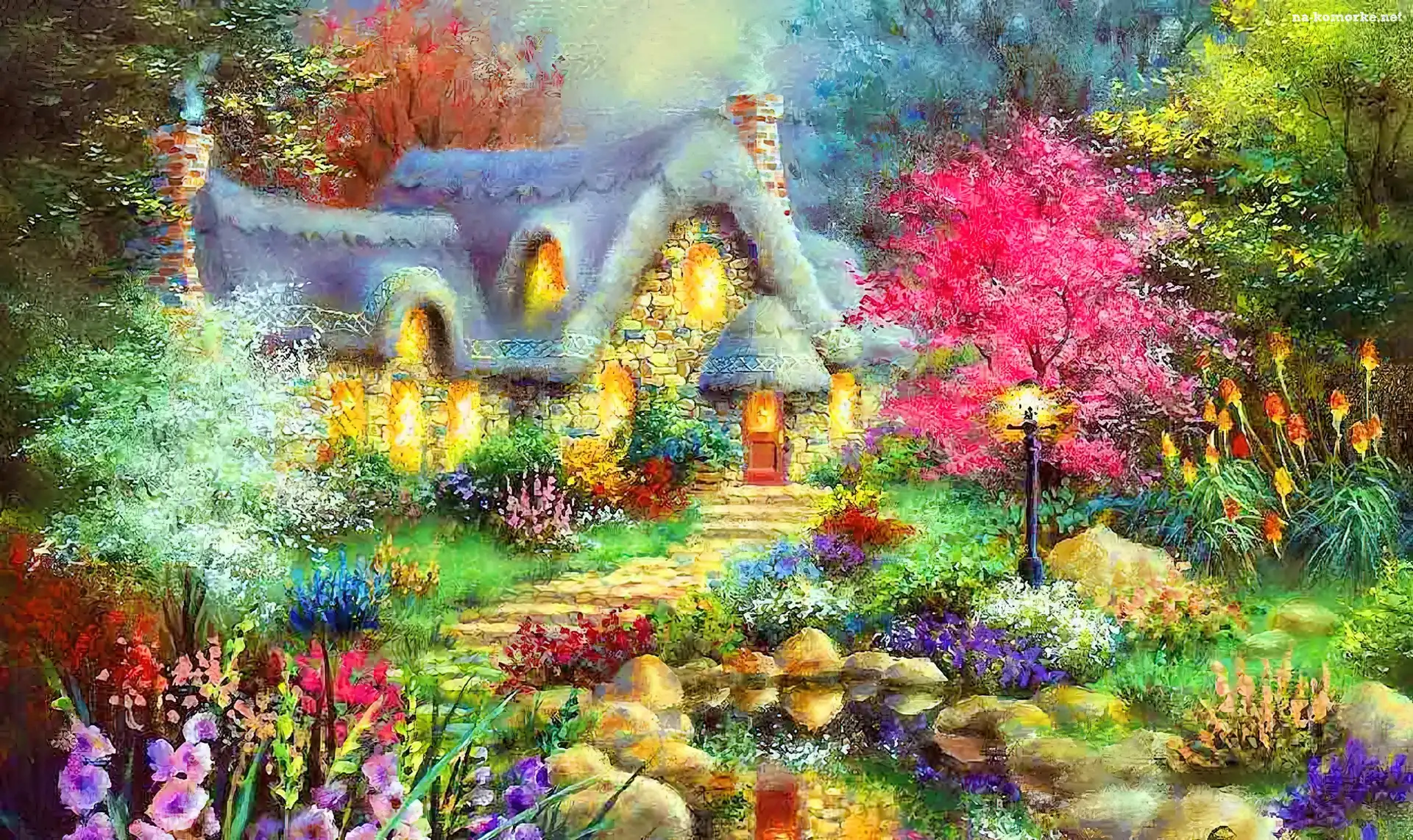 Domek, Nicky Boehme, Ogród, Kwiaty