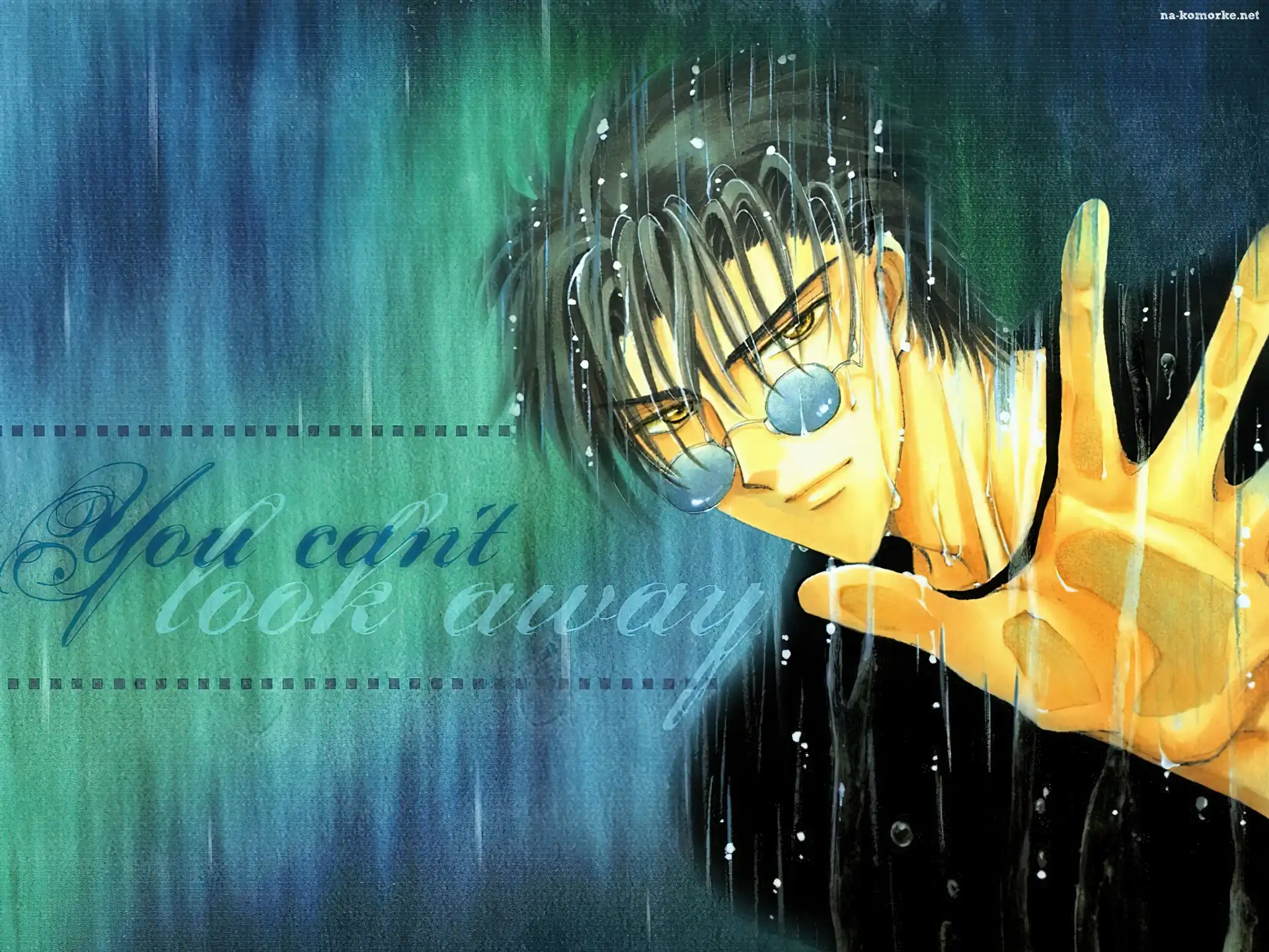 deszcz, X, okulary