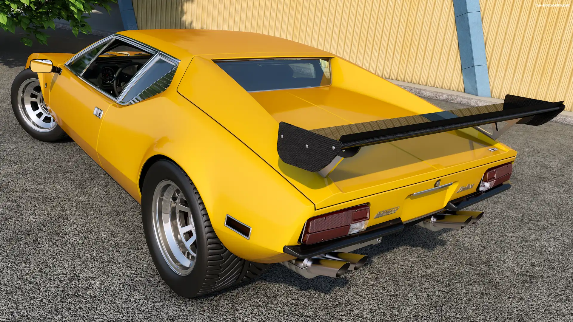 Żółty, Zabytkowy, De Tomaso Pantera, 1971