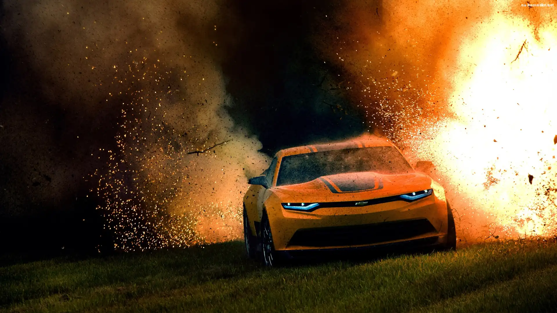 Żółty, Camaro, Chevrolet, 4, SS, Transformers