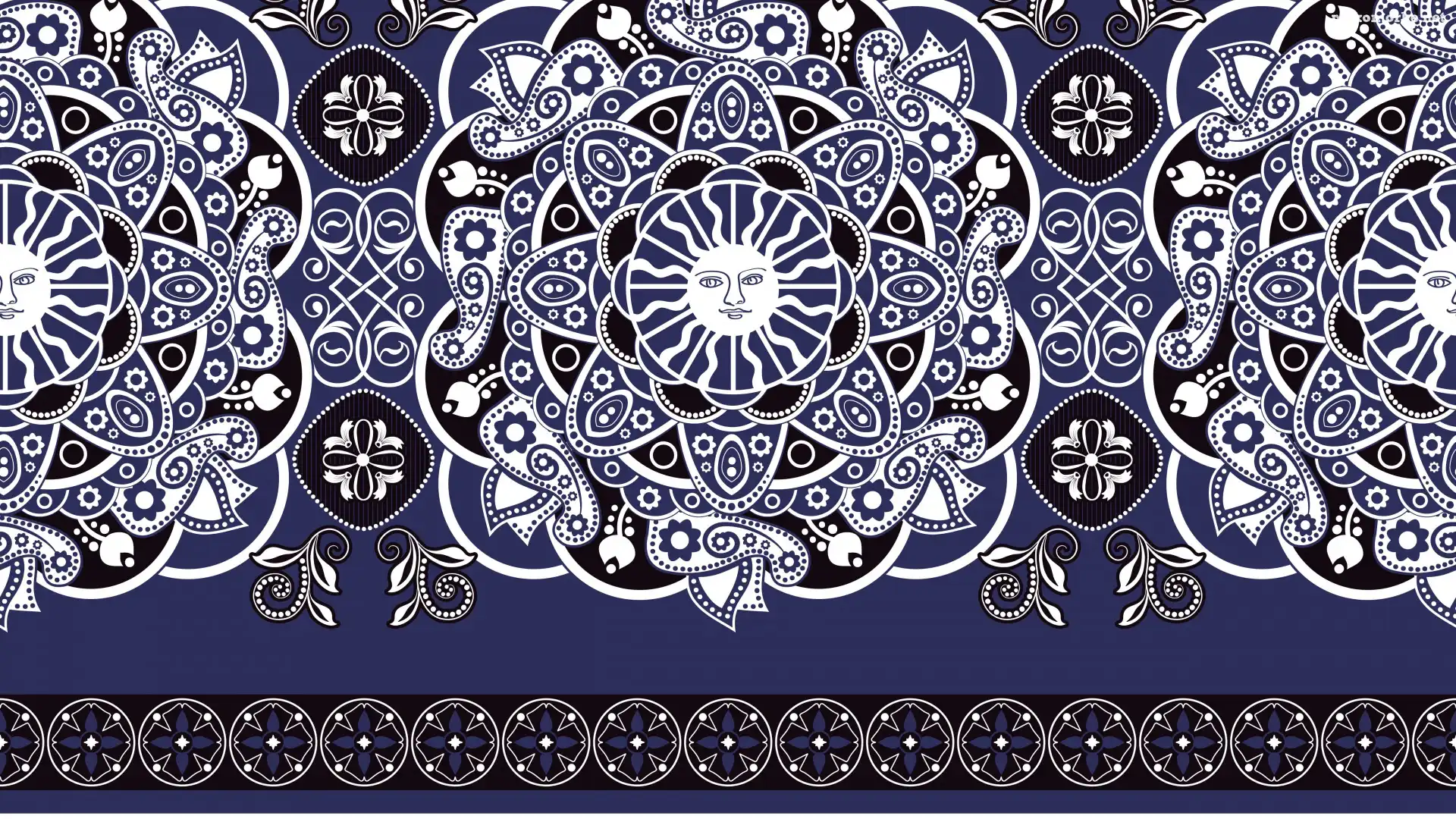 Ornament, Wzór, Biały, Tło, Tekstura, Niebieskie