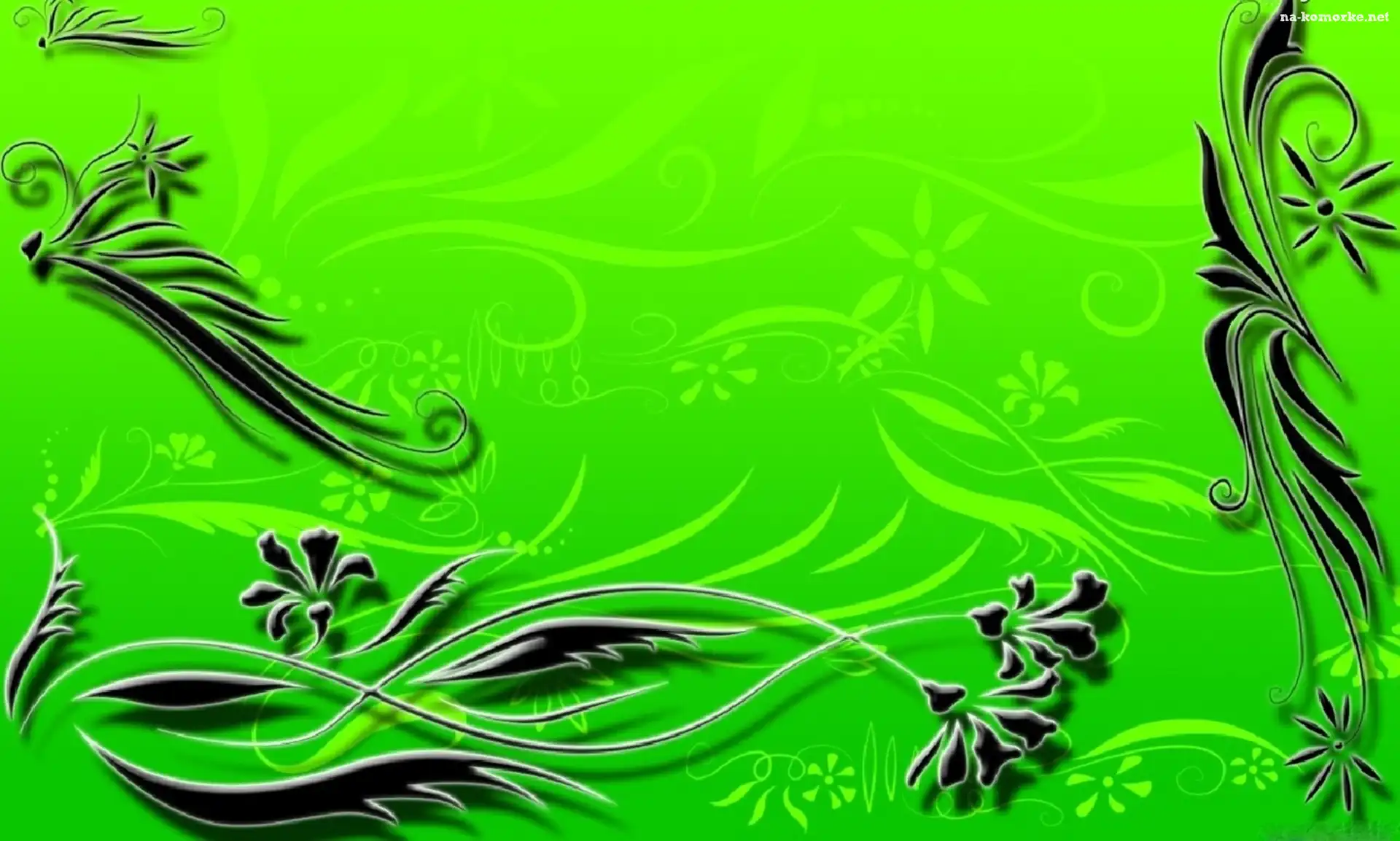 Czarne, Ornamenty, Kwiaty