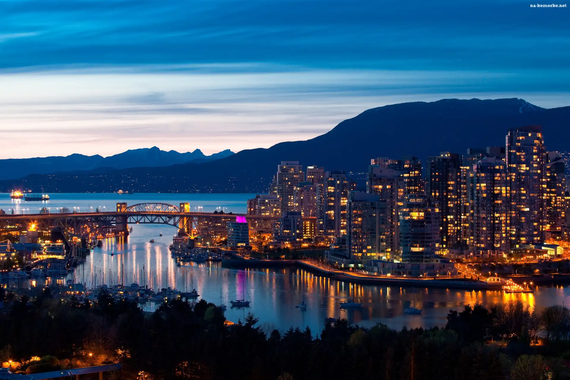 Oświetlone, Kanada, Miasto, Vancouver