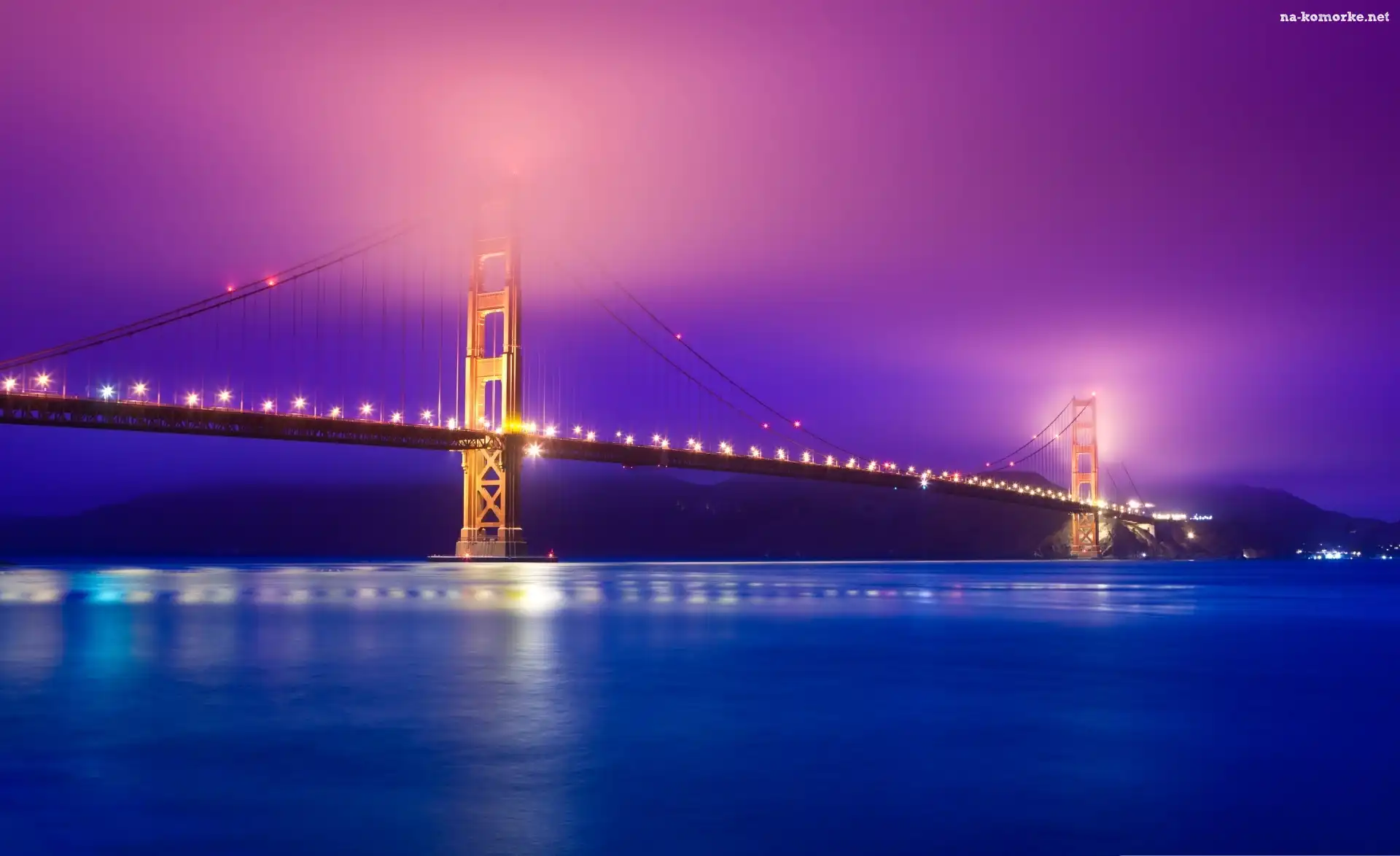 Oświetlony, Most Golden Gate, San Francisco
