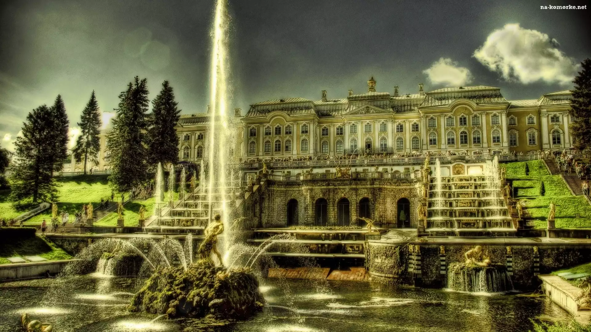 Pałac, Rosja, Fontanna, Peterhof