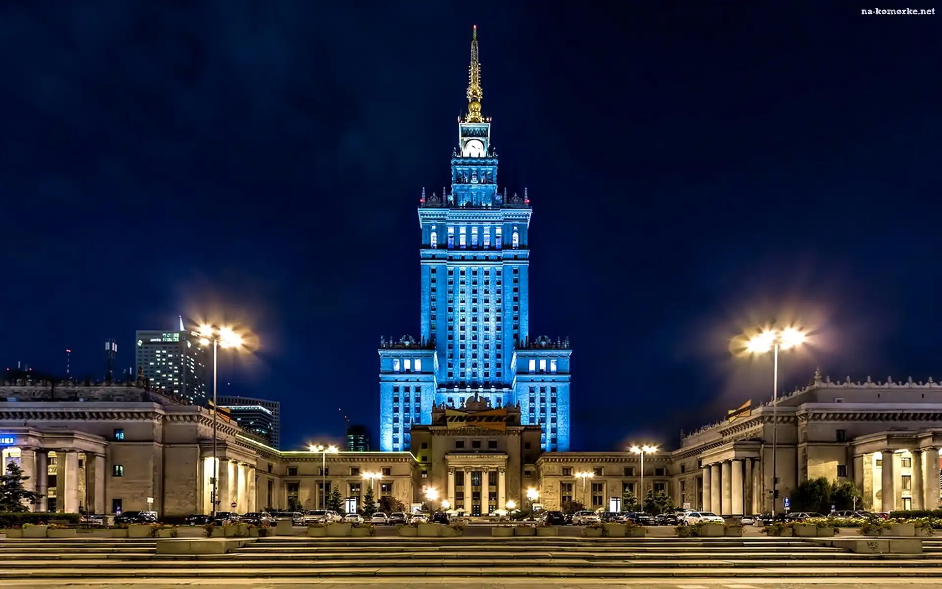 Pałac Kultury, Noc, Warszawa, Polska