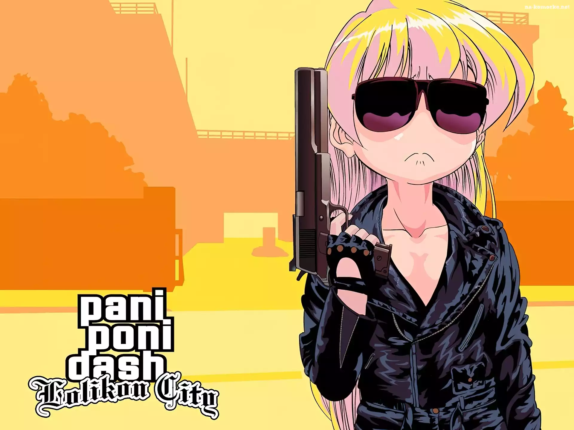 Pani Poni Dash, pistolet, okulary, kobieta