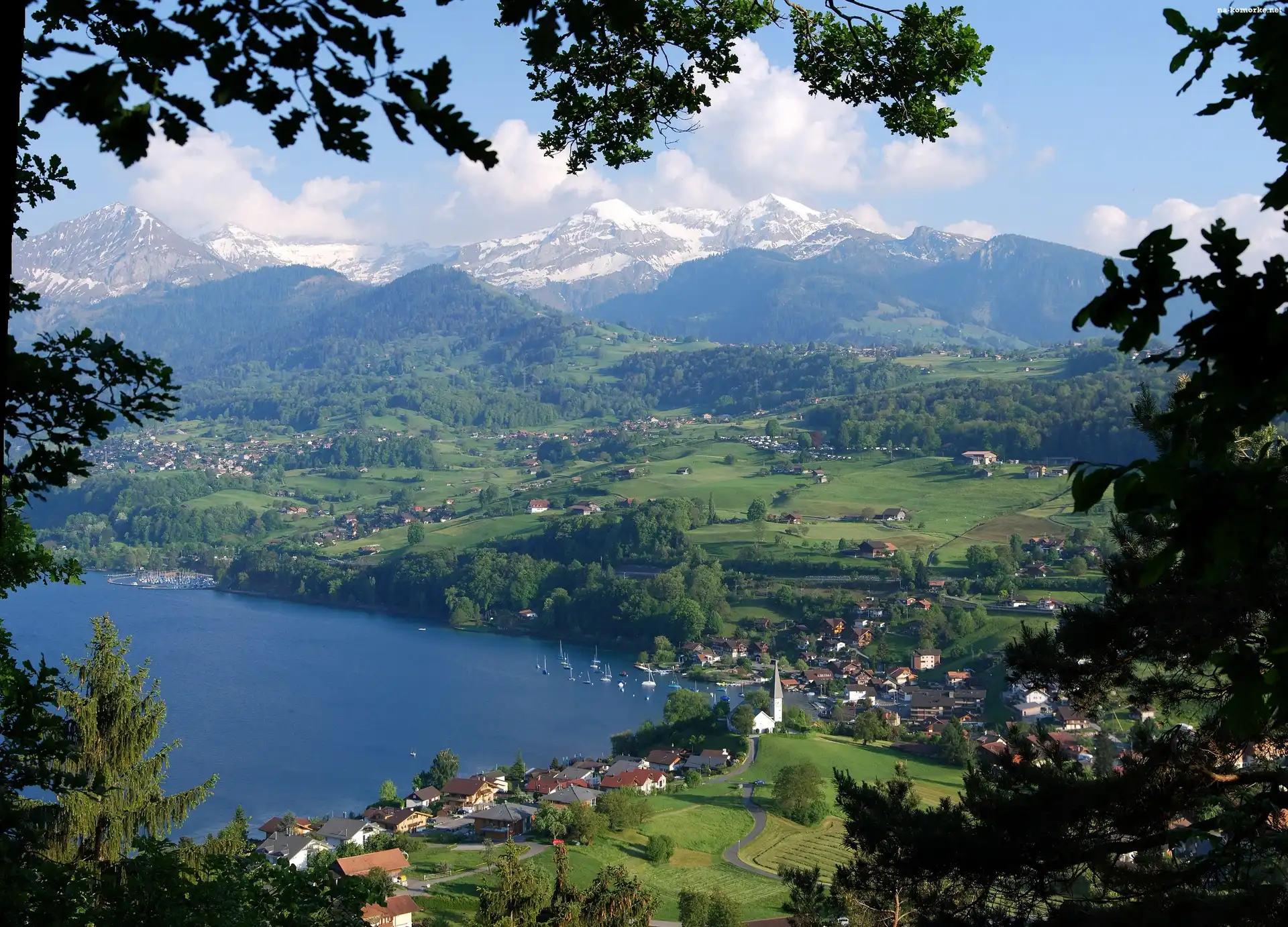 Panorama, Jezioro, Góry, Lasy, Kurort