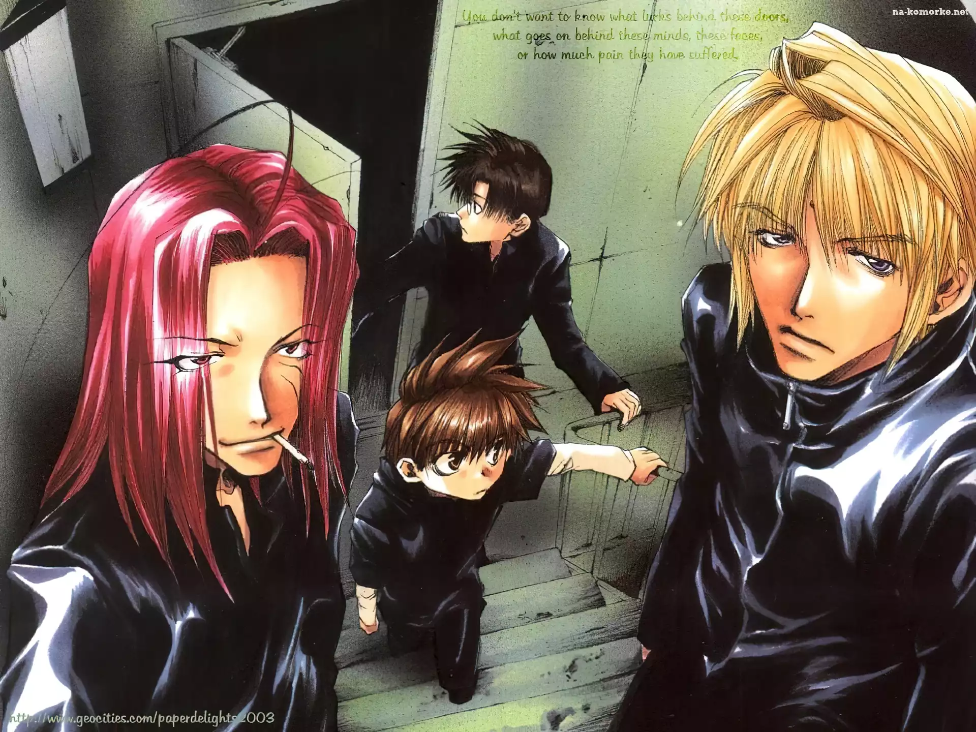 Saiyuki, schody, papieros