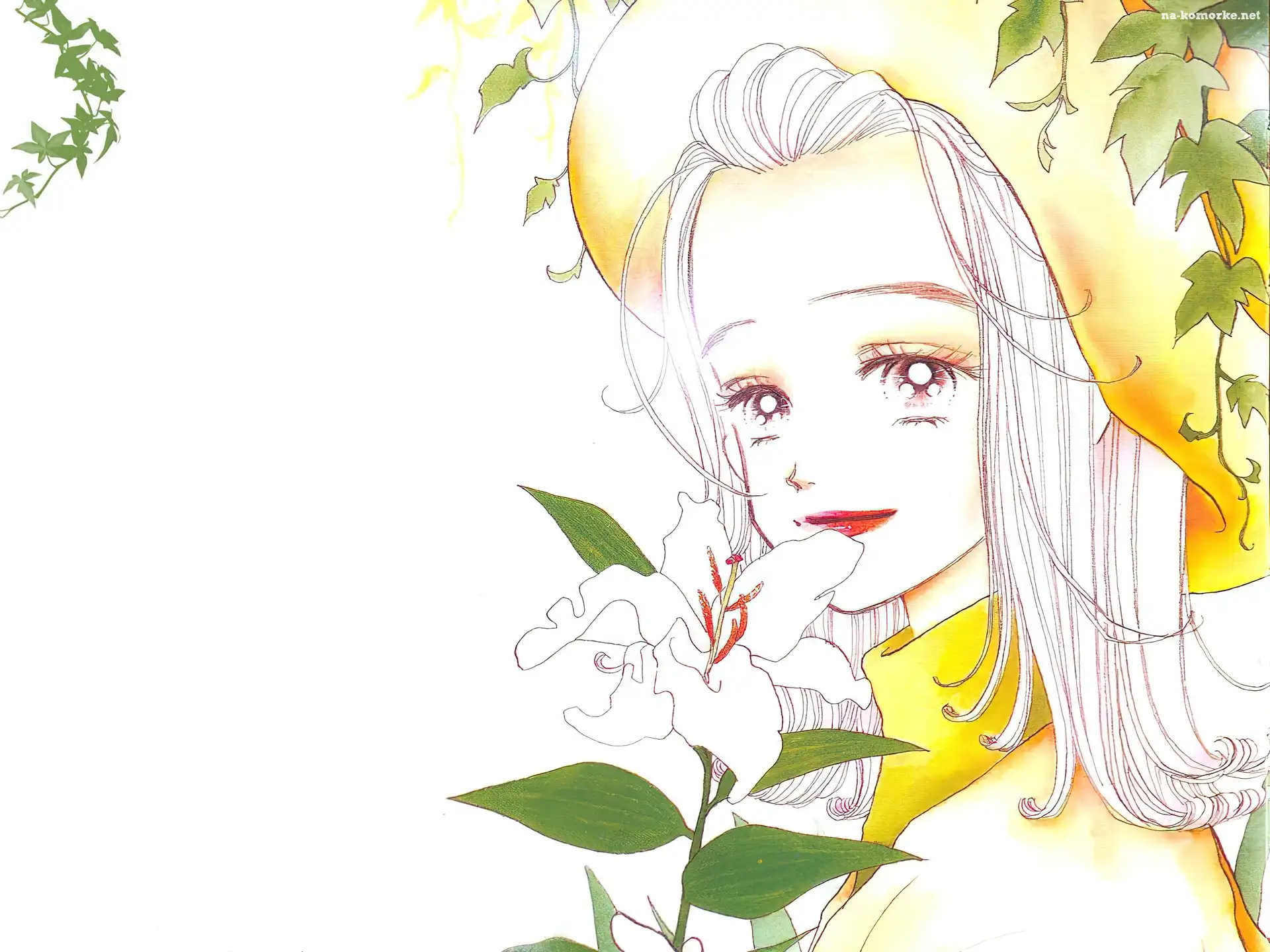 Paradise Kiss, kwiaty, kobieta, kapelusz