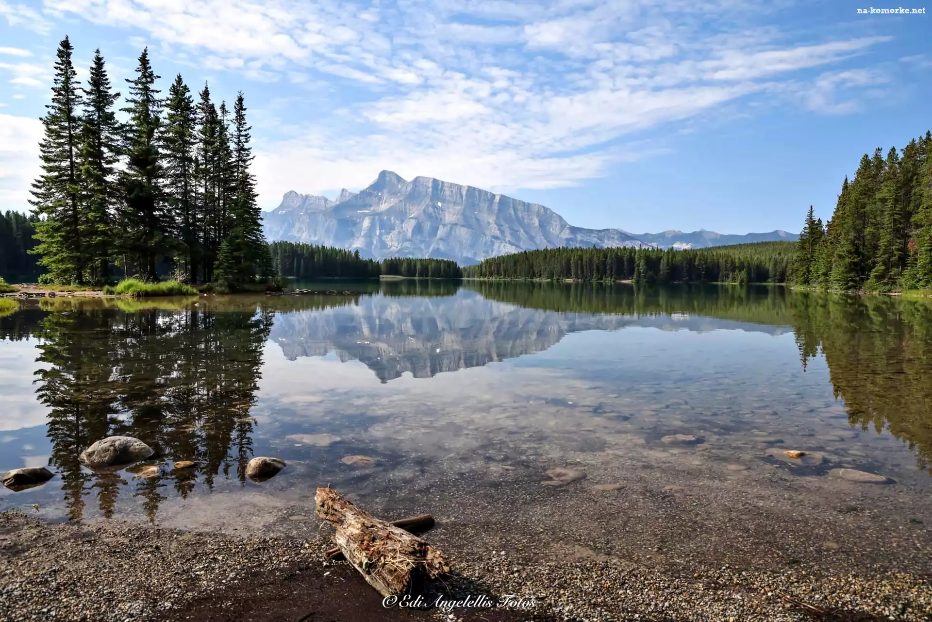 Prowincja Alberta, Drzewa, Maligne Lake, Kanada, Góry, Lasy, Jezioro, Park Narodowy Jasper