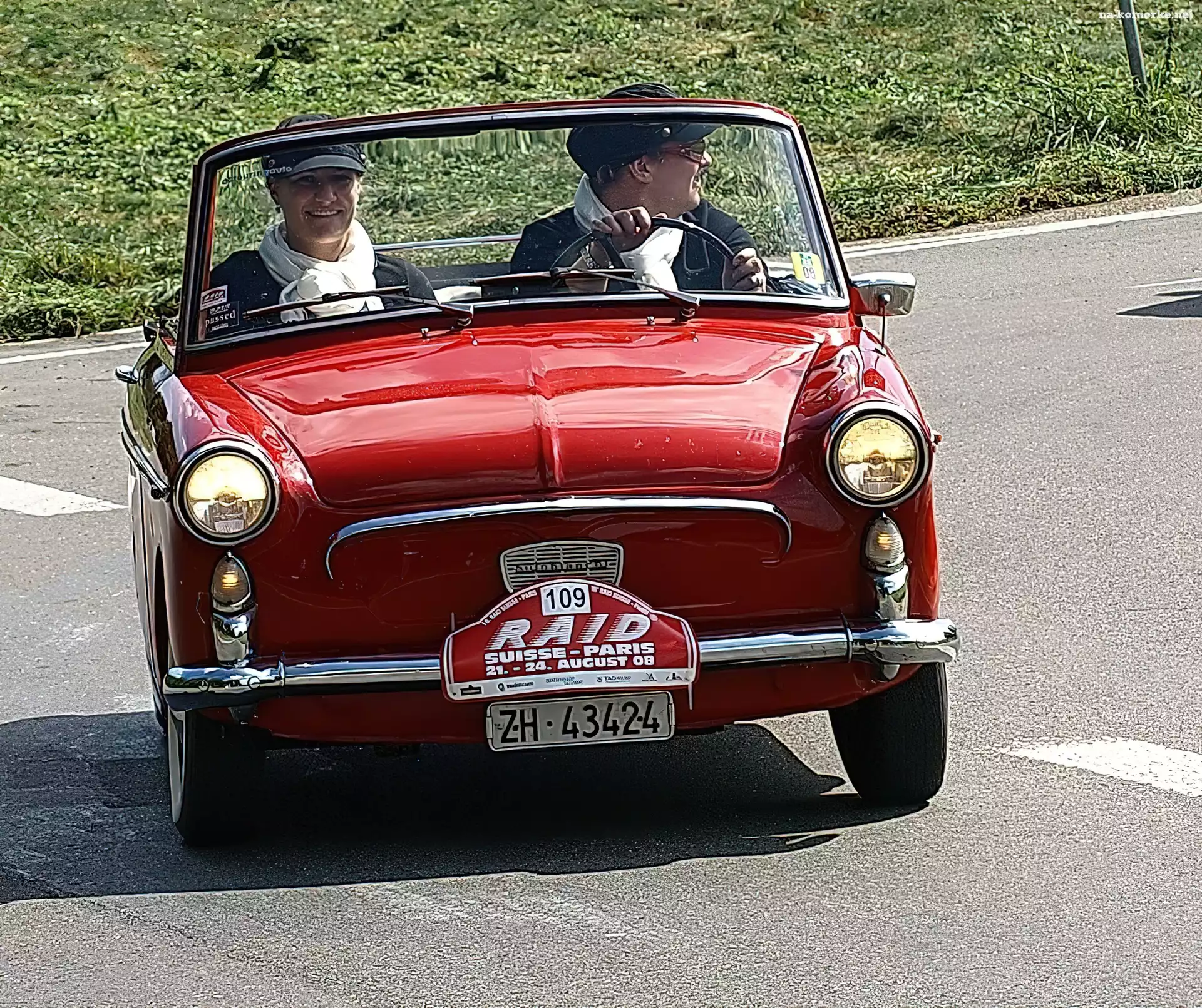 Paryż, Czerwony, Kabriolet, Autobianchi Bianchina, Rajd