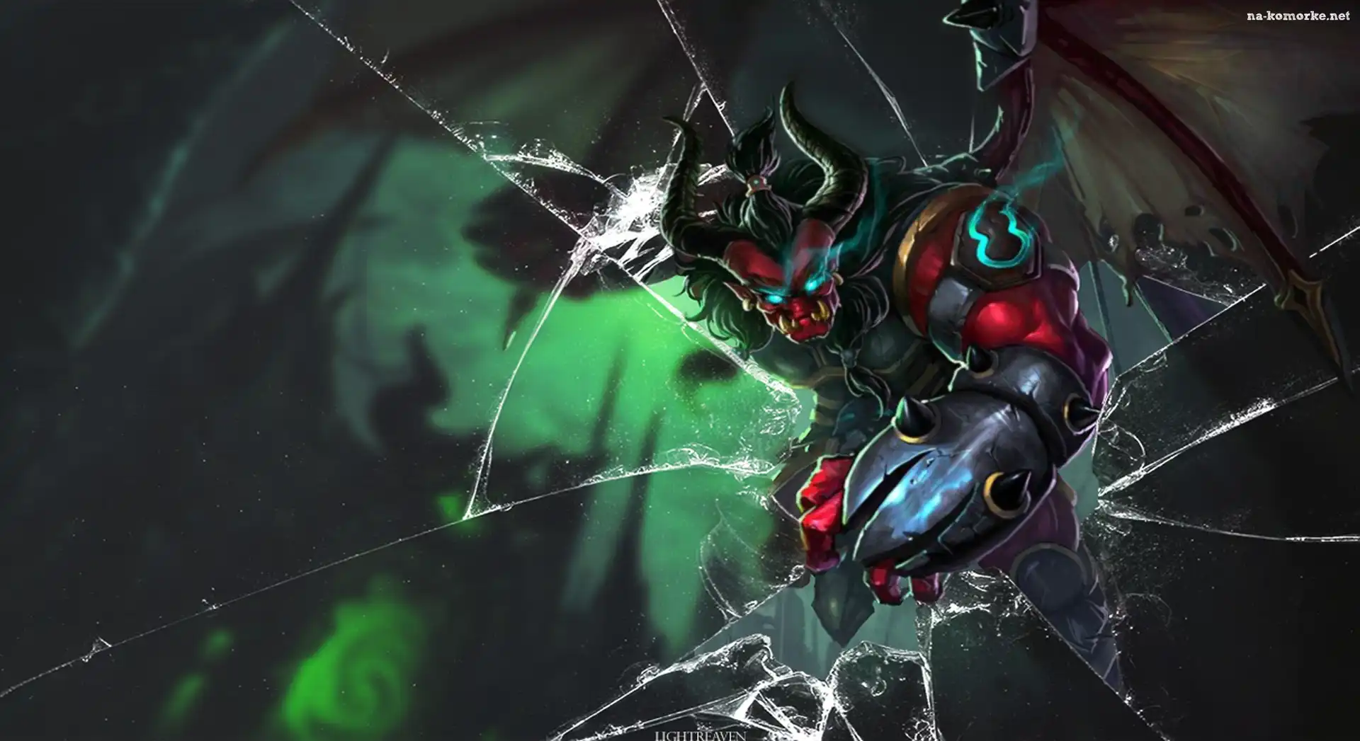 Galio, Pęknięty, Ekran, Gatekeeper, League, Of, Legends