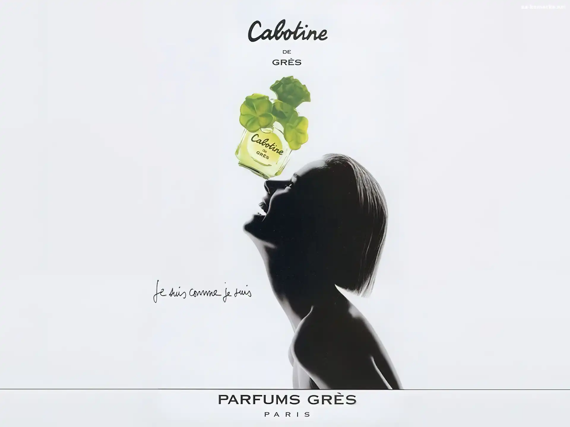 perfumy, Gres, kobieta, twarz, flakon