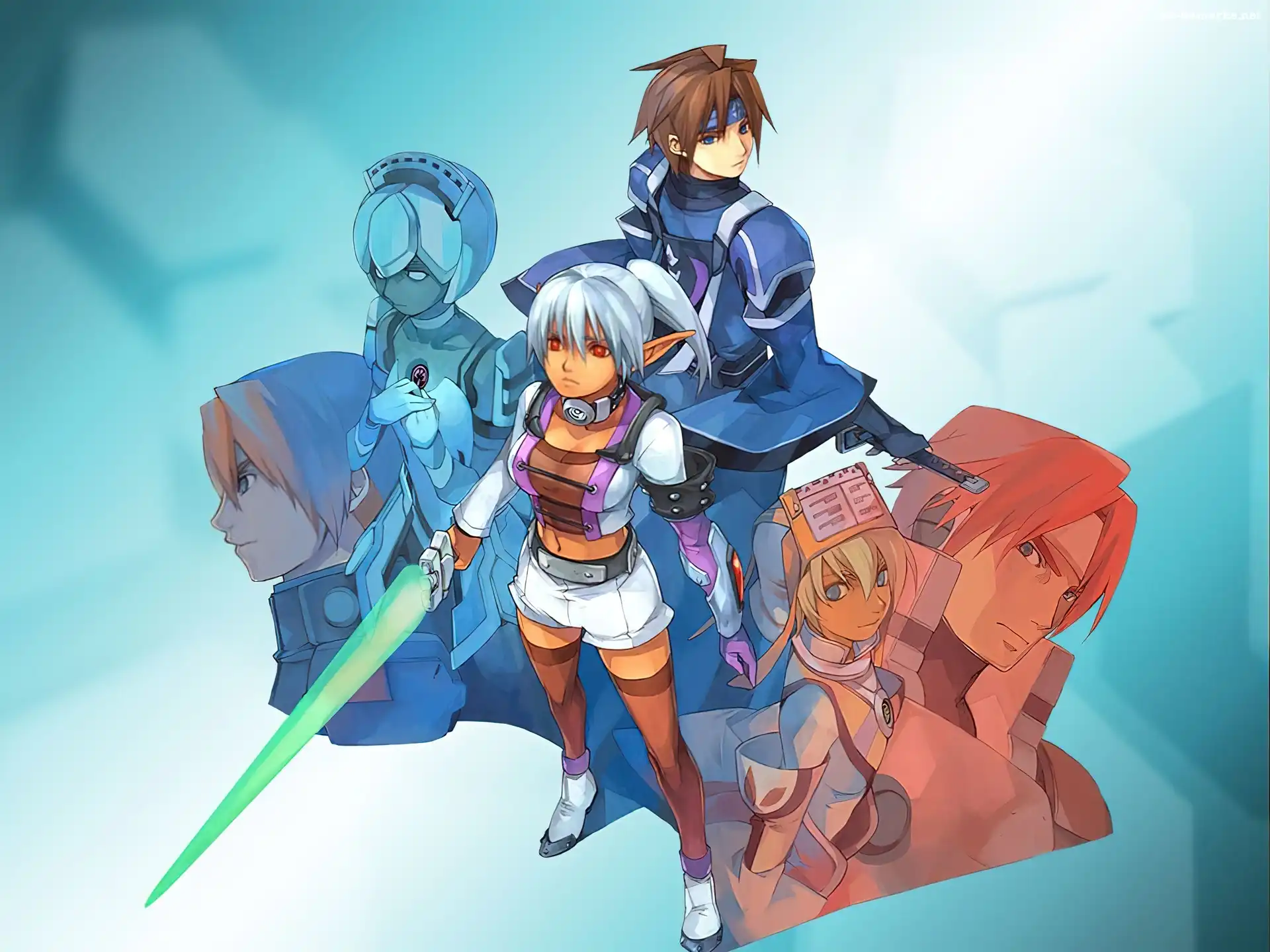 elf, miecz, Phantasy Star Online, postacie