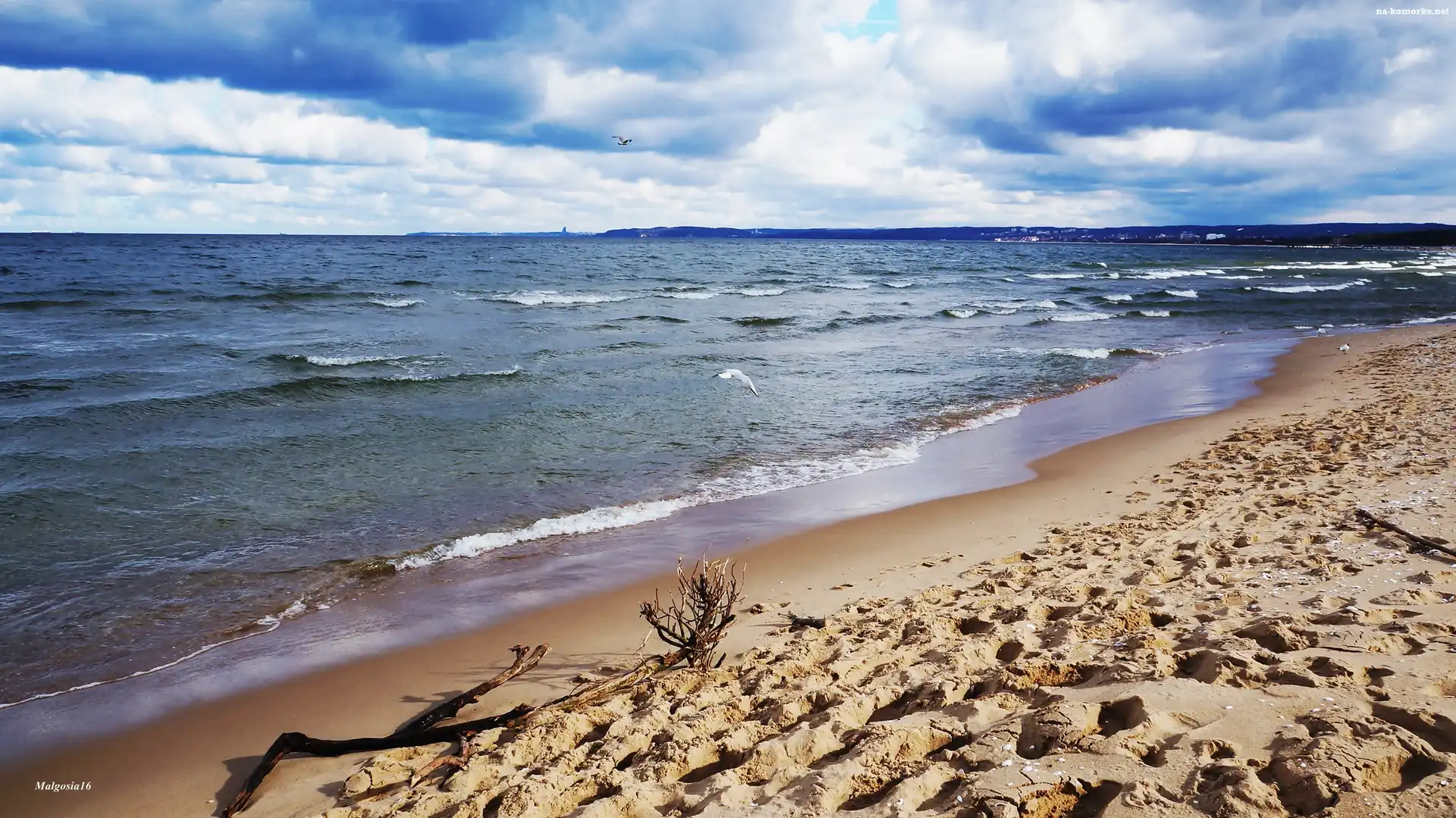 Piasek, Morze, Bałtyk, Plaża, Fale