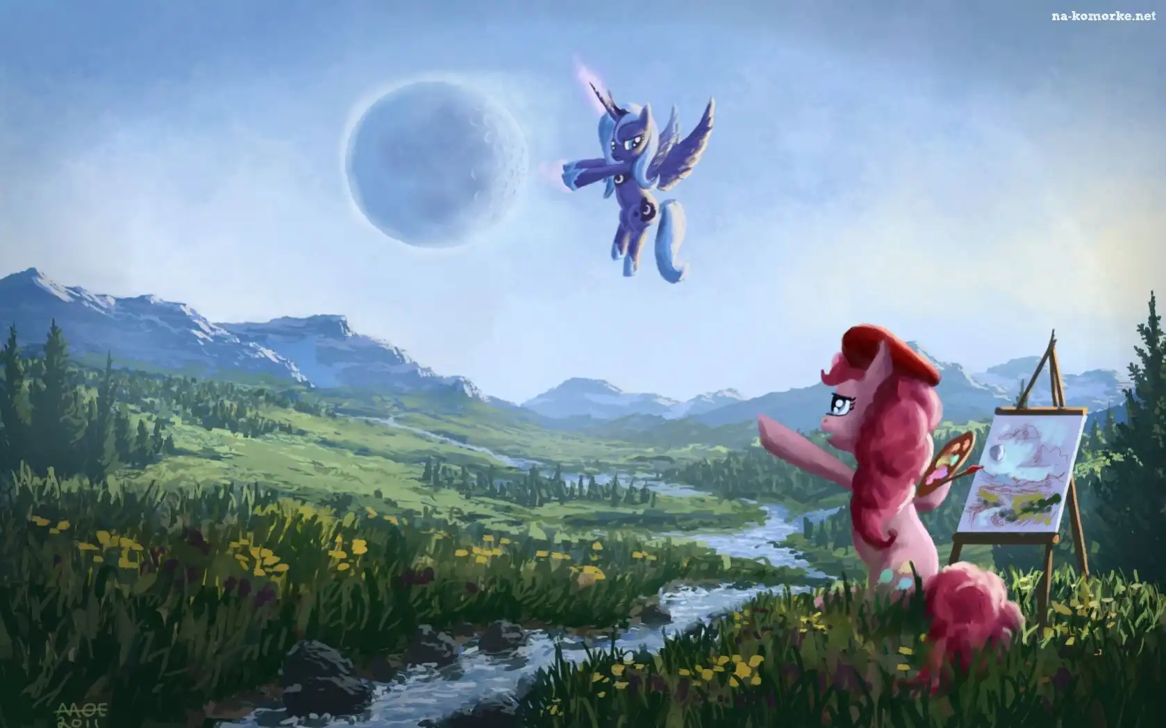 My Little Pony Przyjaźń To Magia, Luna, Pinkie Pie