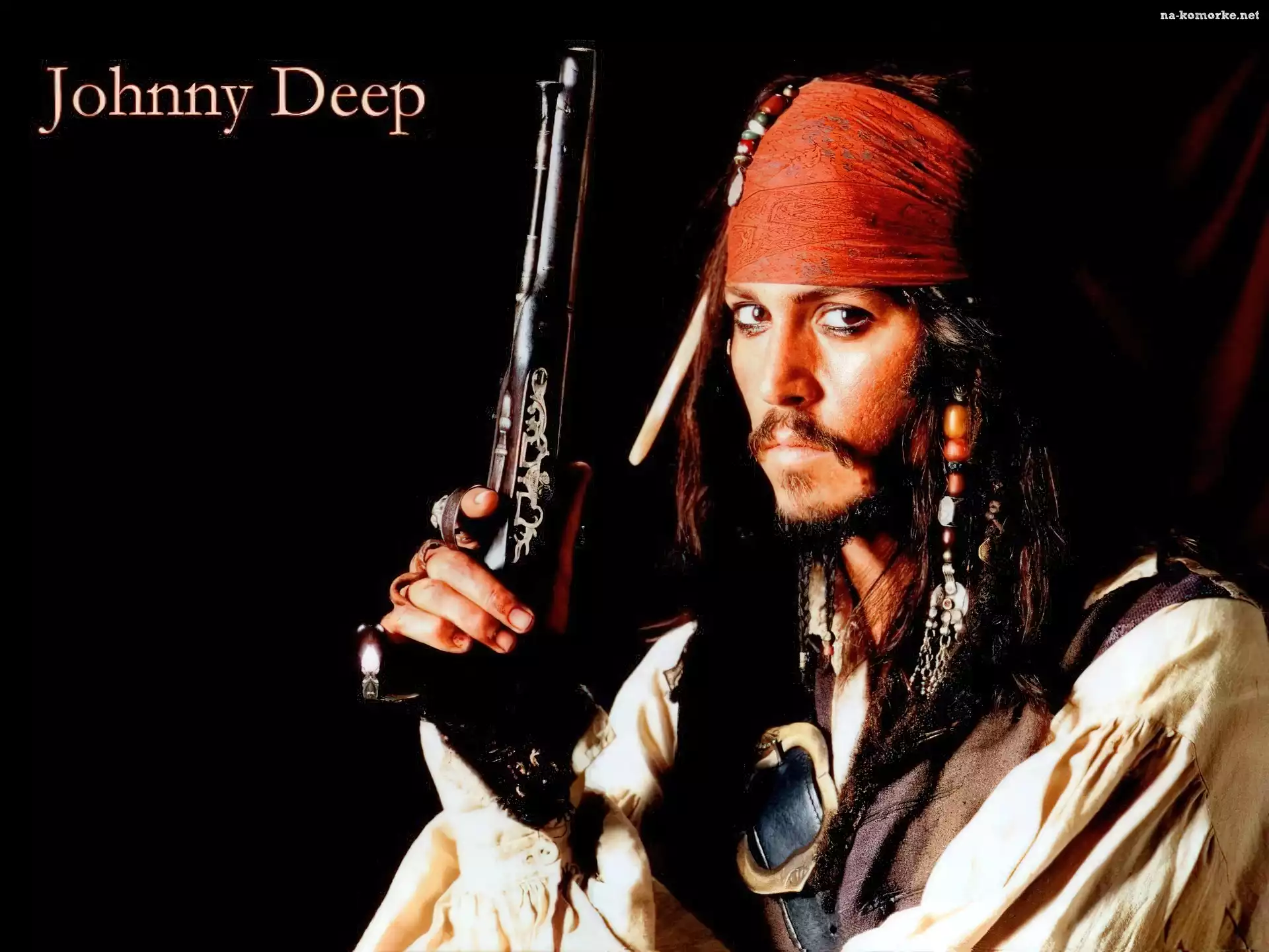 kapitan, pistolet, Piraci Z Karaibów, Johnny Depp