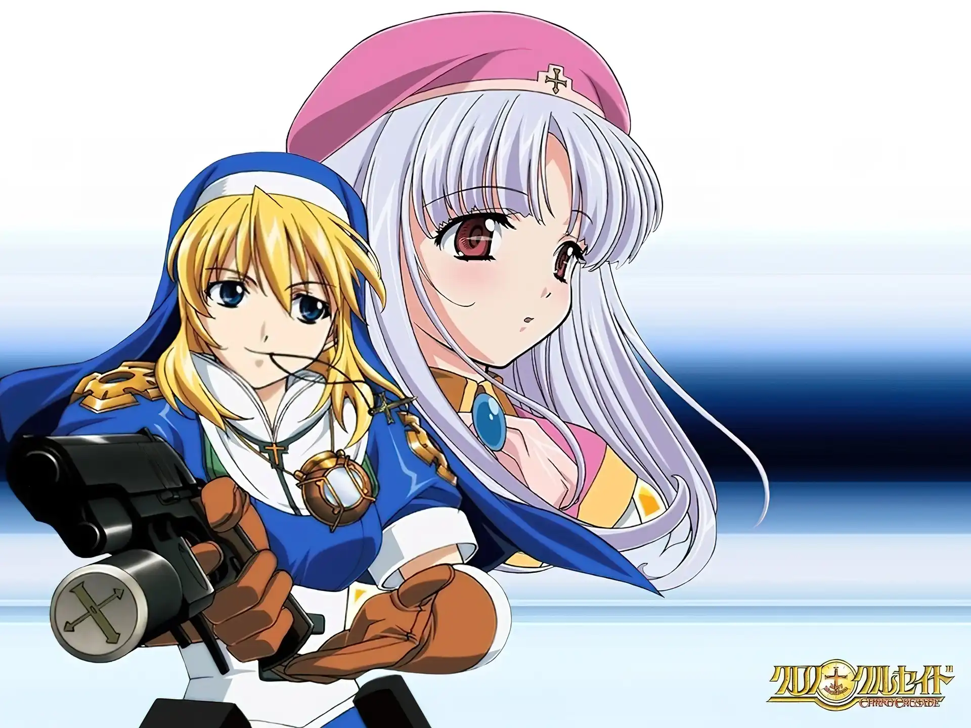 Chrono Crusade, twarz, oczy, kobiety, pistolet