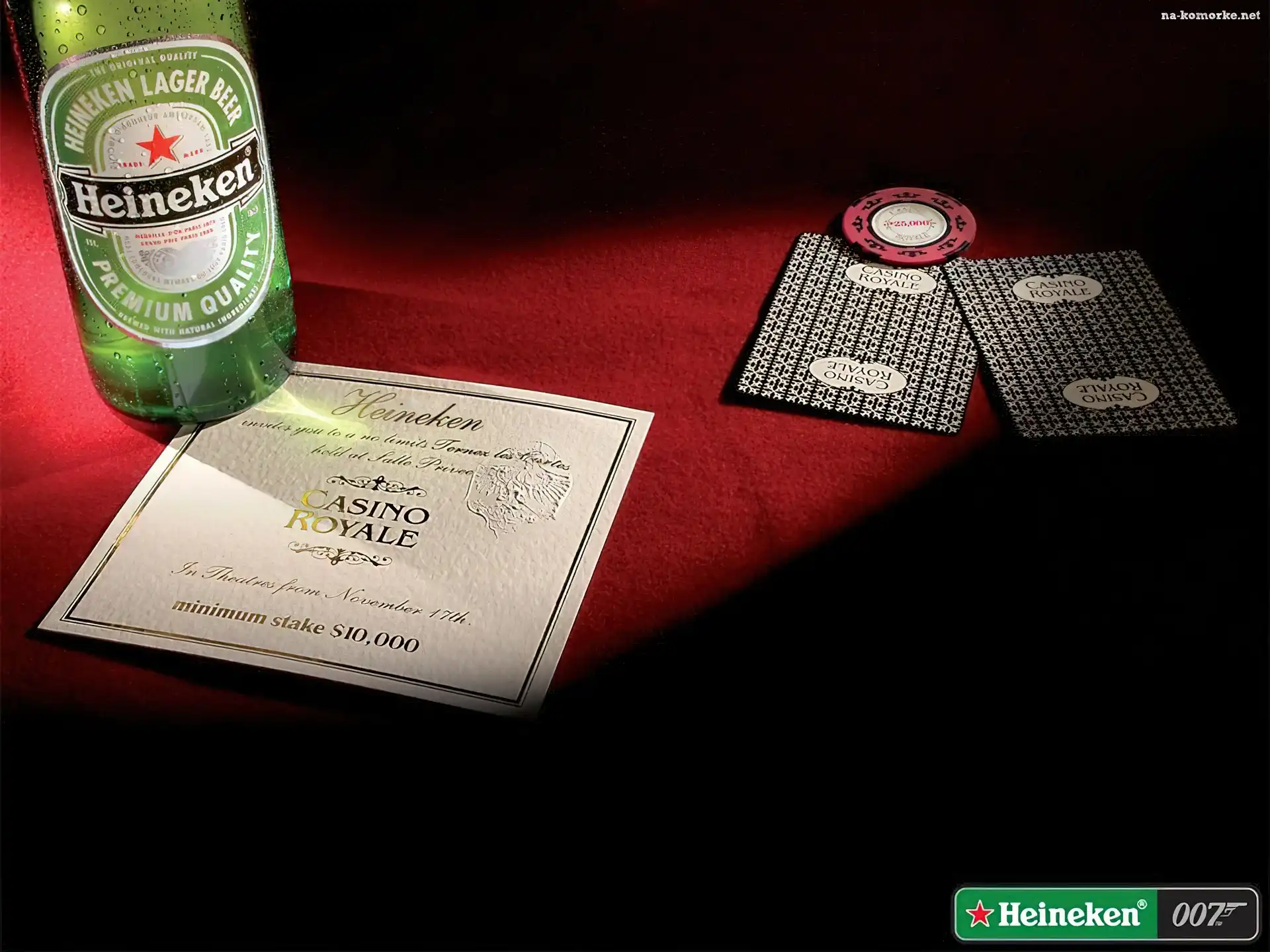 Piwo, Casino Royale, Heineken, Wizytówki