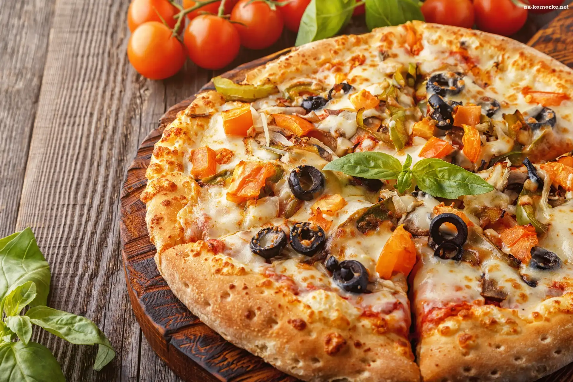 Pizza, Deska, Kawałki, Oliwki