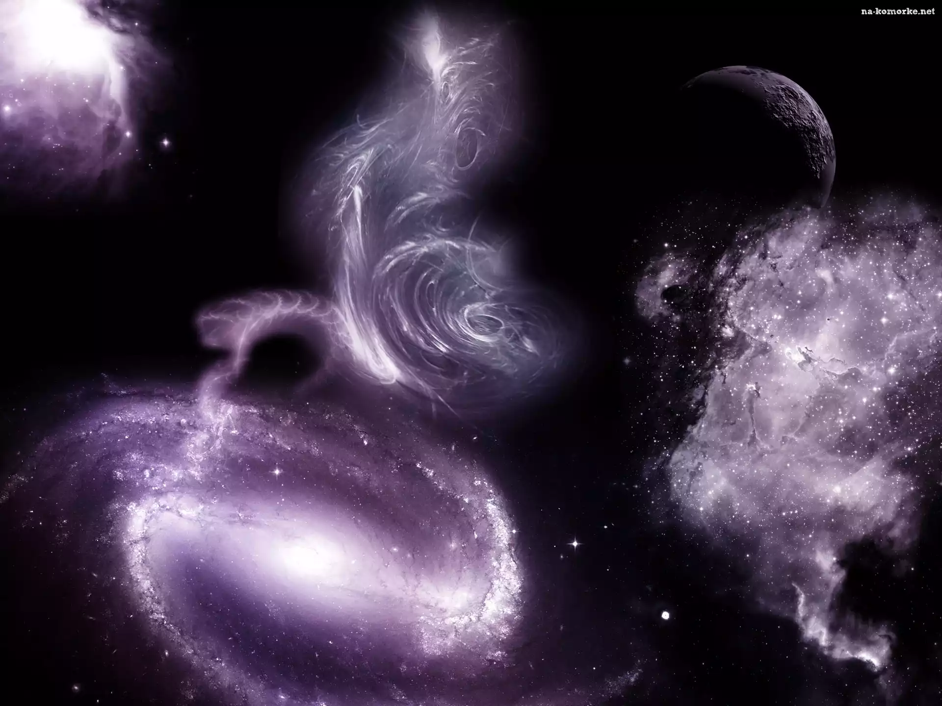 Planeta, Fiolet, Galaktyka, Kosmos