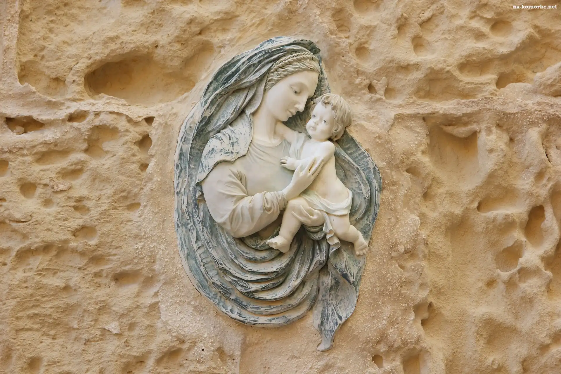 Płaskorzeźba, Religijne, Matka Boska, Dzieciątko