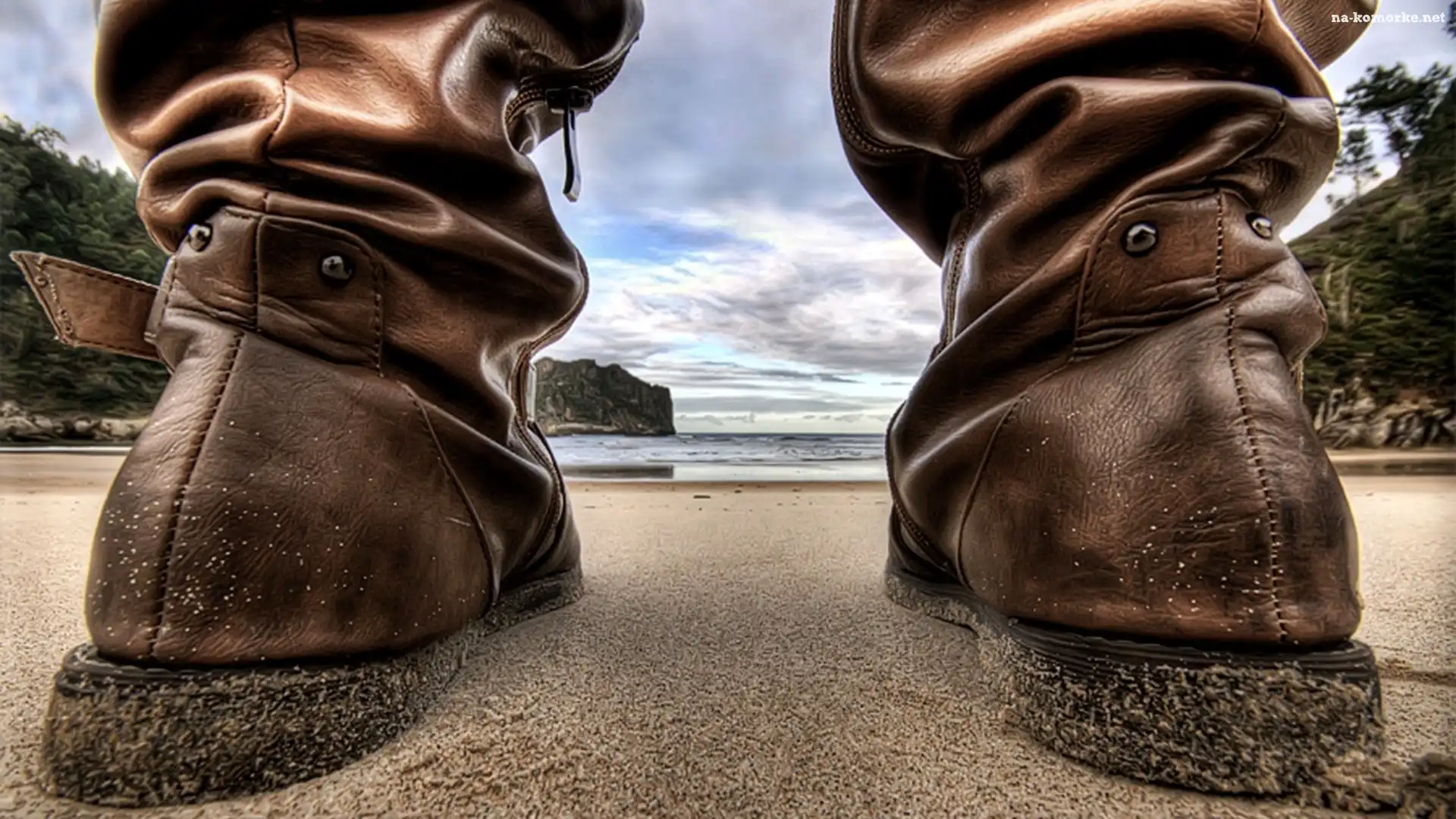 Buty, Plaża, Woda