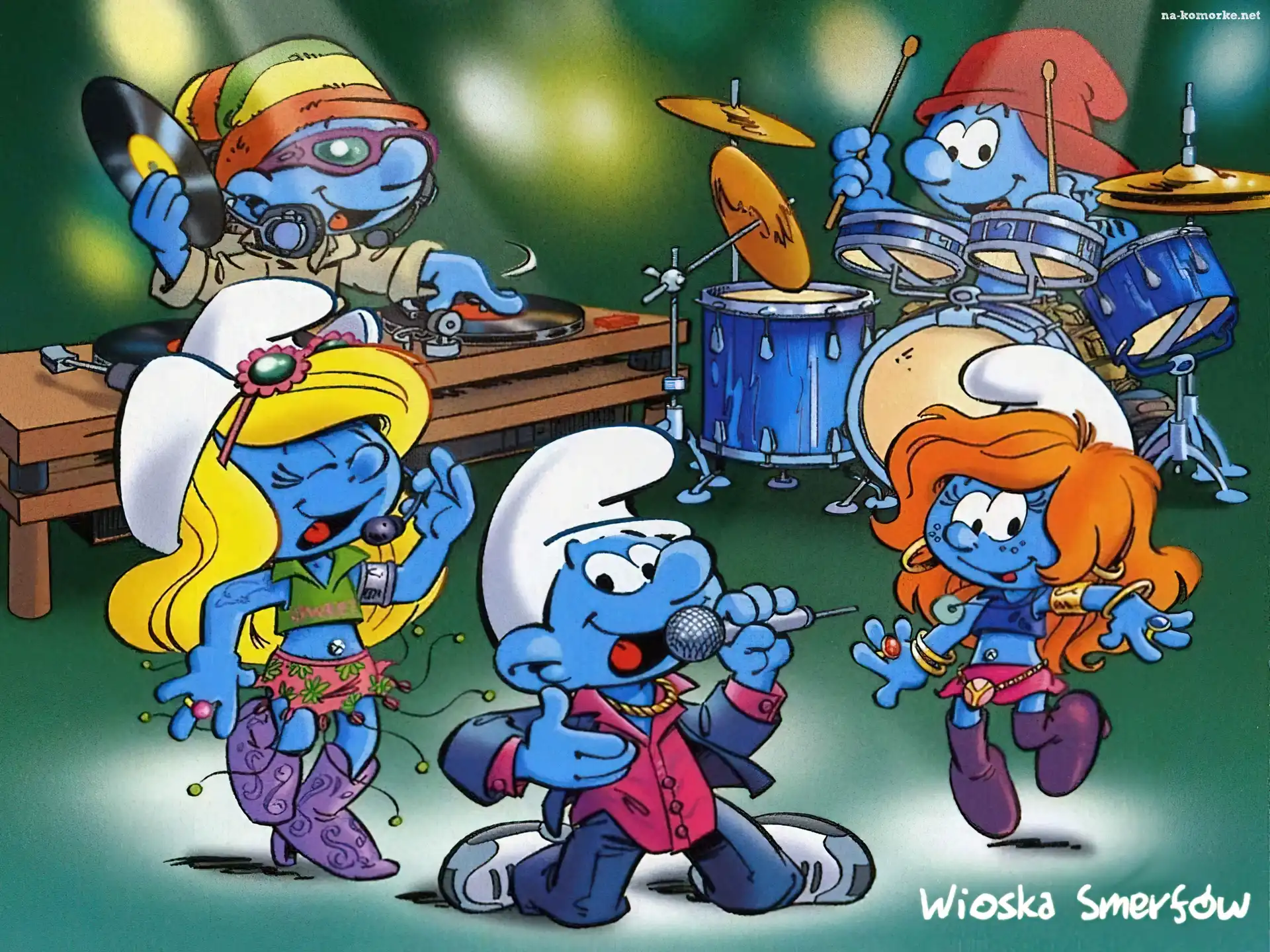 Smerfy, Mikrofon, Płyty, The Smurfs, Muzykalne, Smerfy, Perkusja