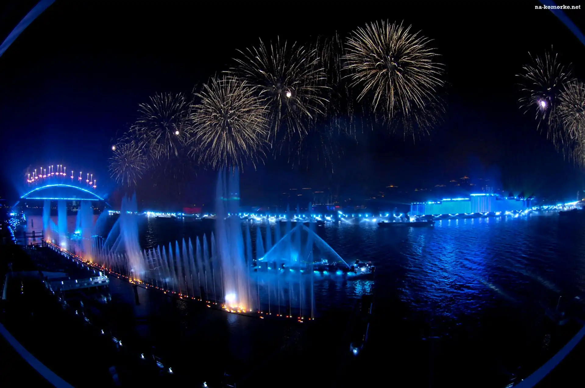 Pokaz, Expo2010, Szanghaj, Ogni
, Noc, Sztucznych