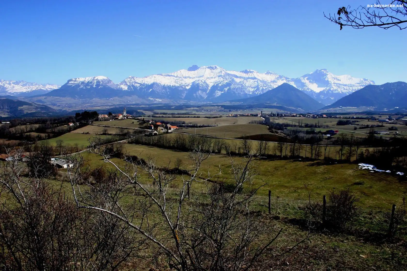 Pola, Szczyty, Góry, Ośnieżone