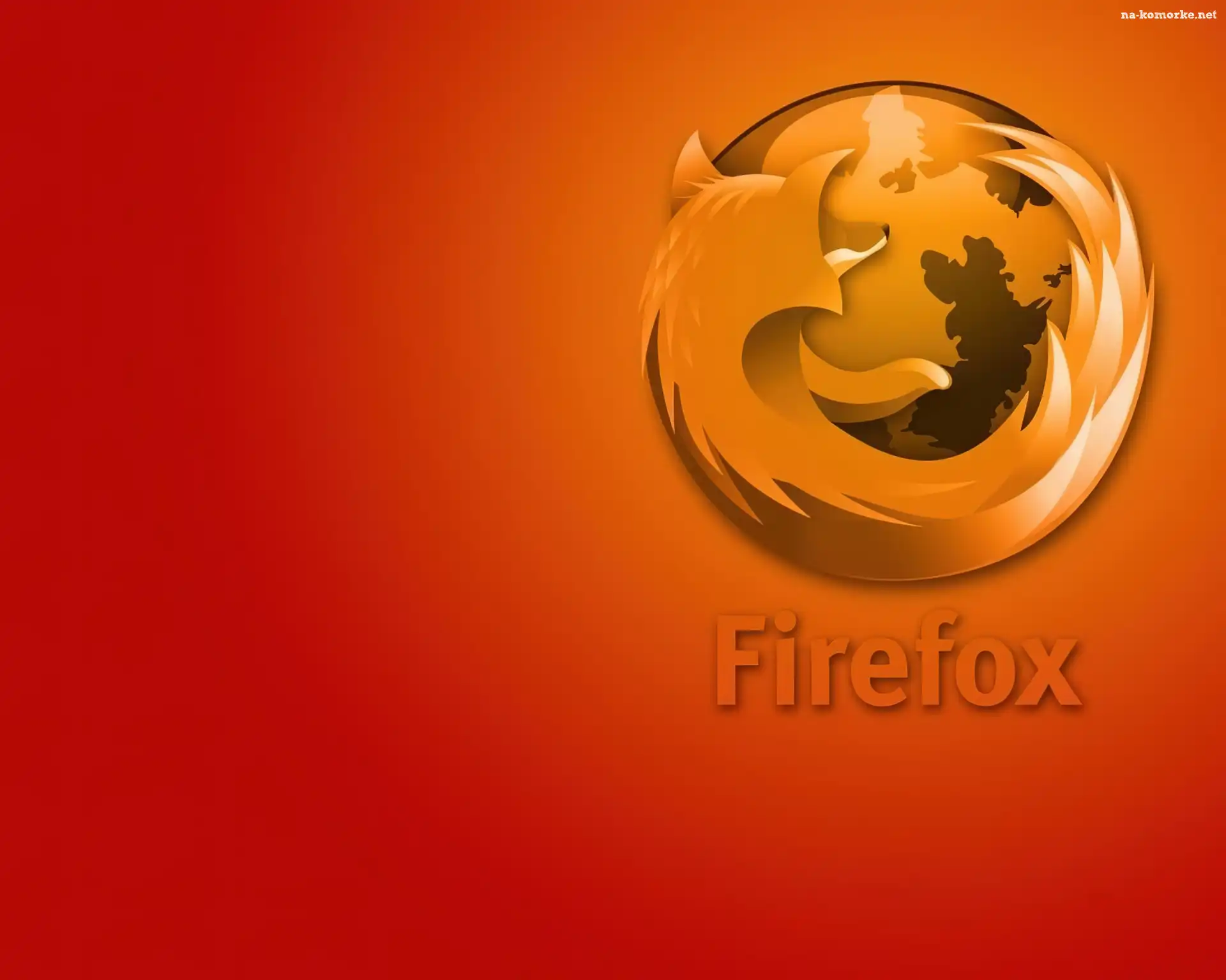 Pomarańczowe, Firefox, Tło, Logo