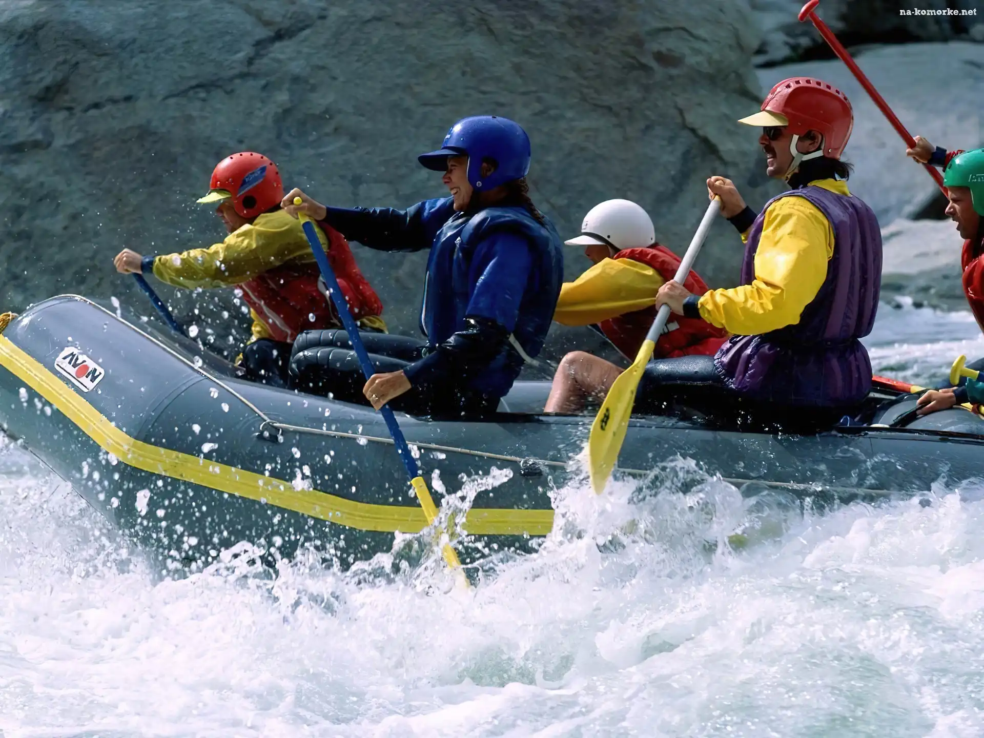 ponton, Rafting, spływ, rzeka, wiosła