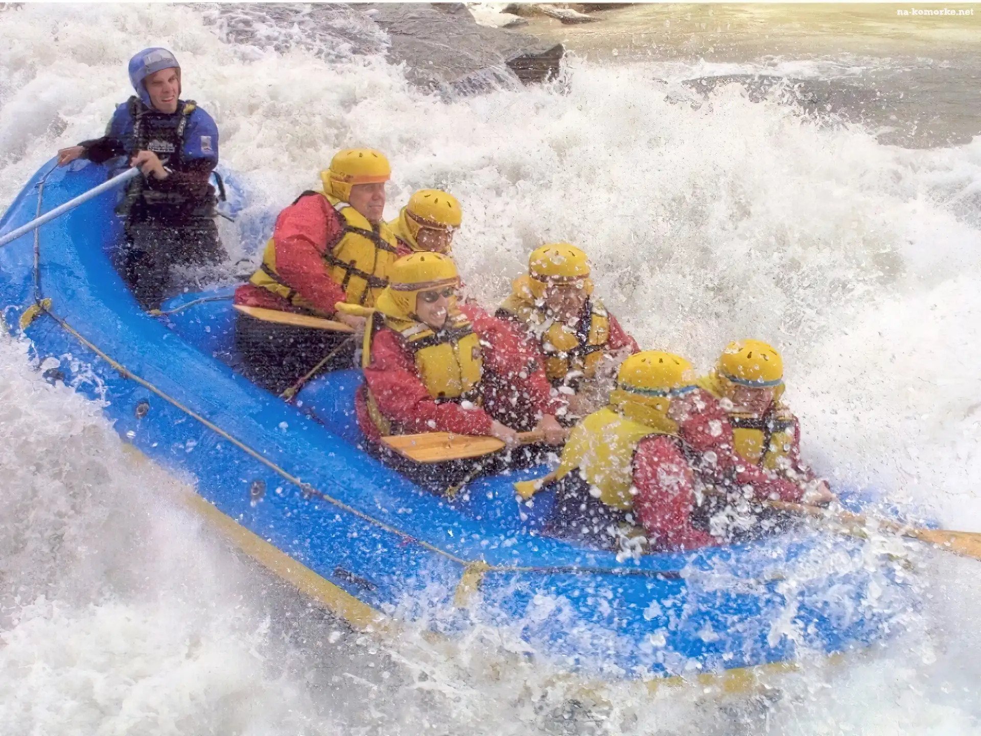 ponton, Rafting, spływ, rzeka, wiosła