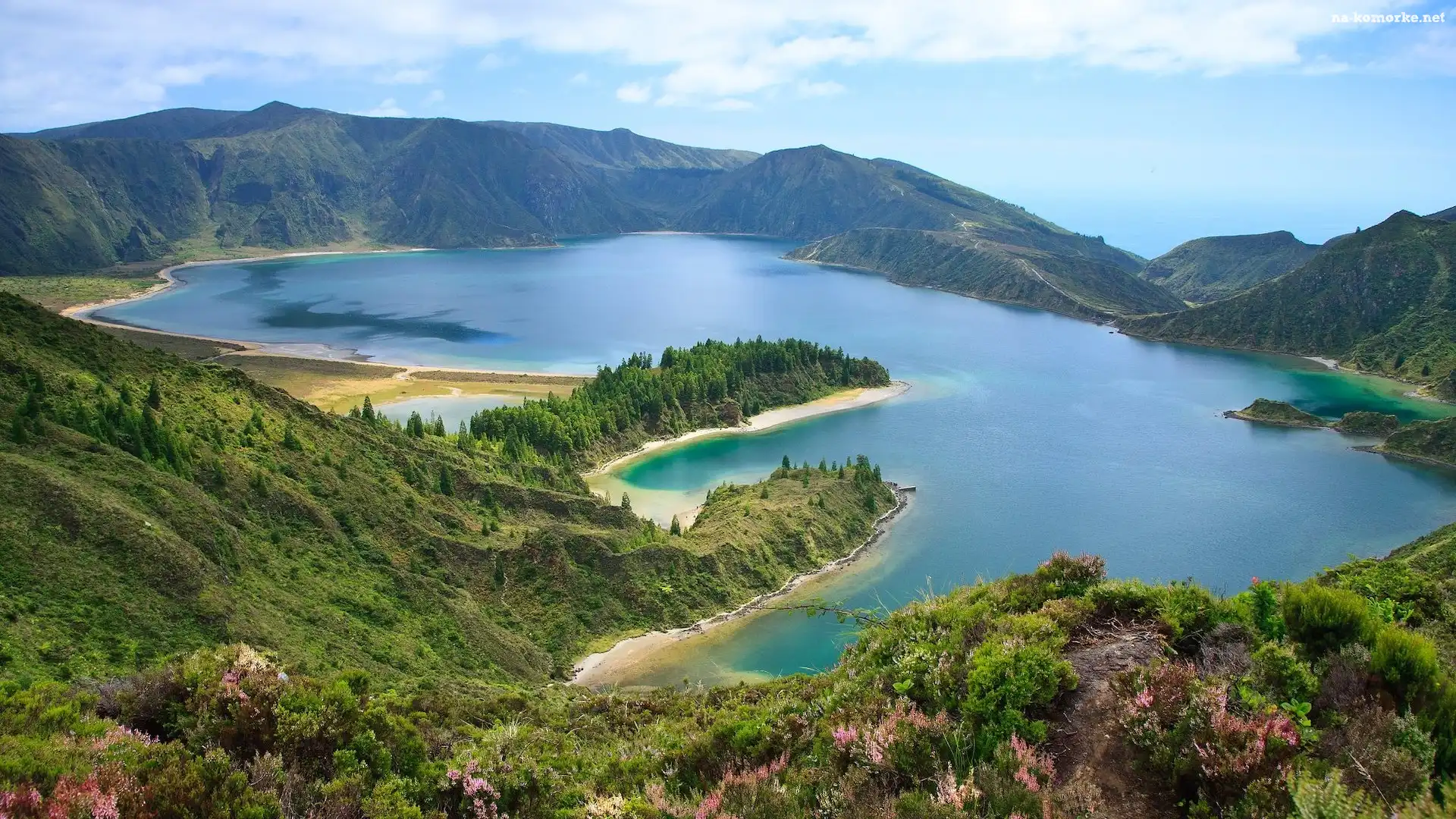 Portugalia, Góry, Jezioro, Lagoa de Fogo