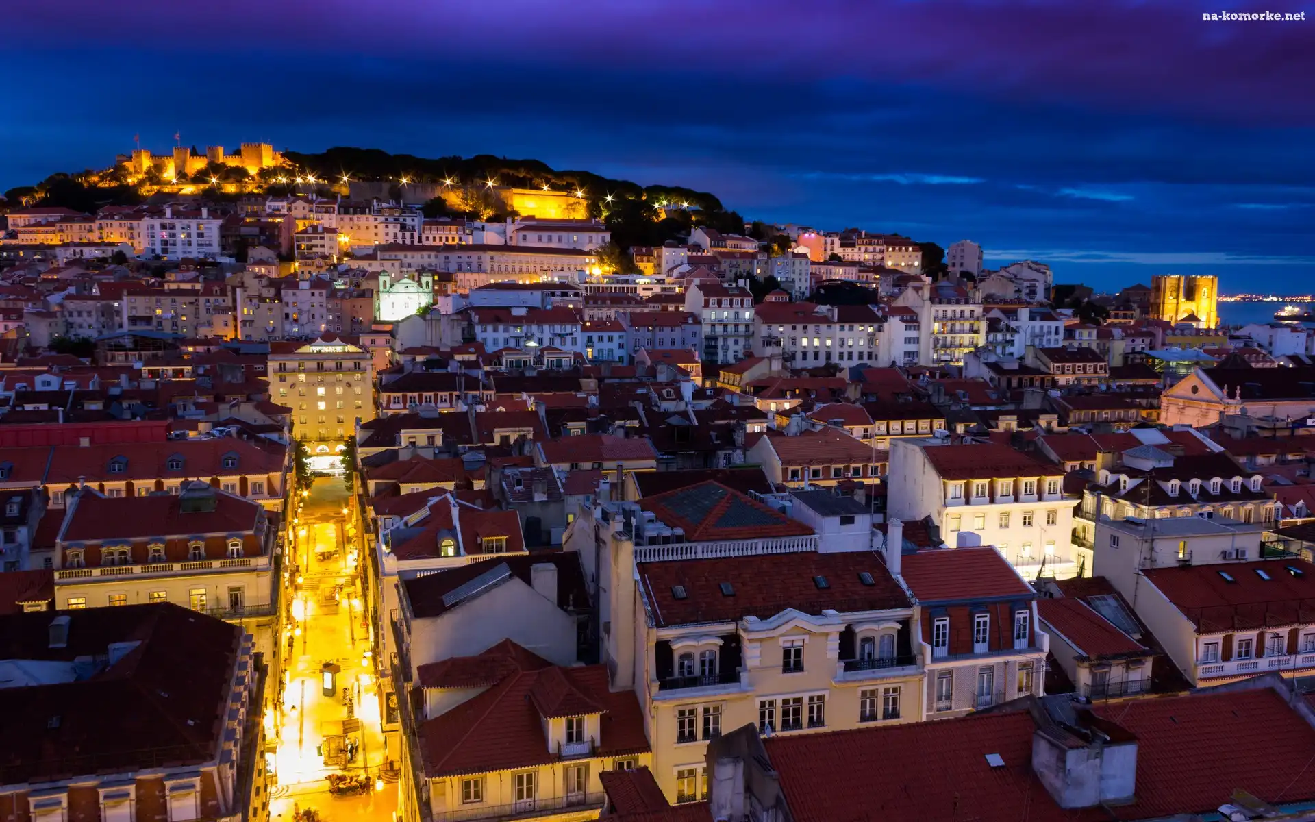 Portugalia, Noc, Lizbona, Miasto
