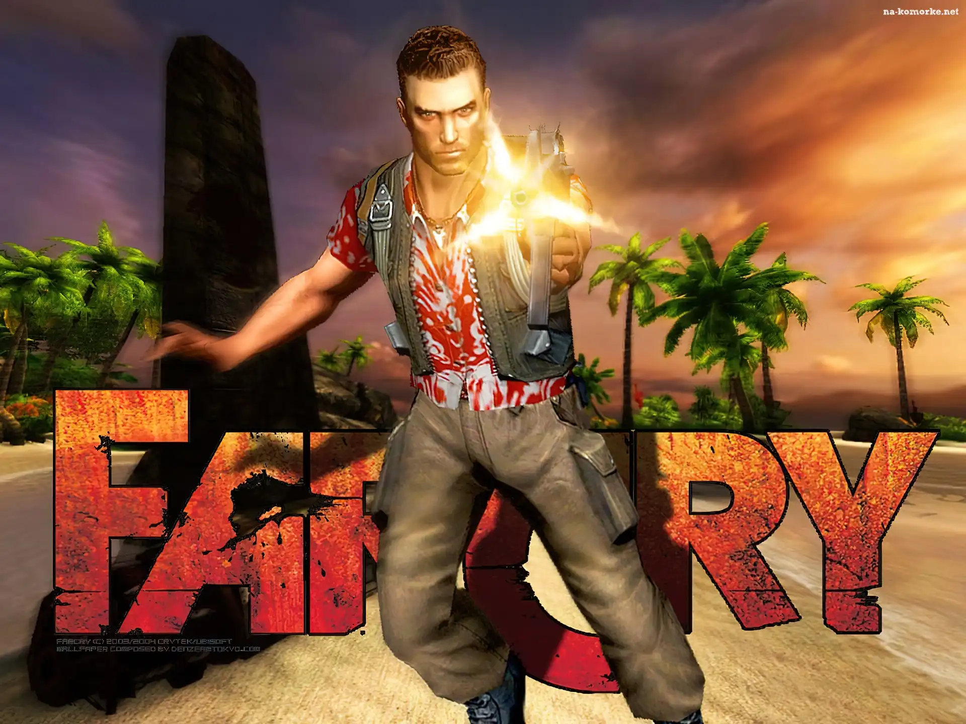 postać, Far Cry, mężczyzna, broń