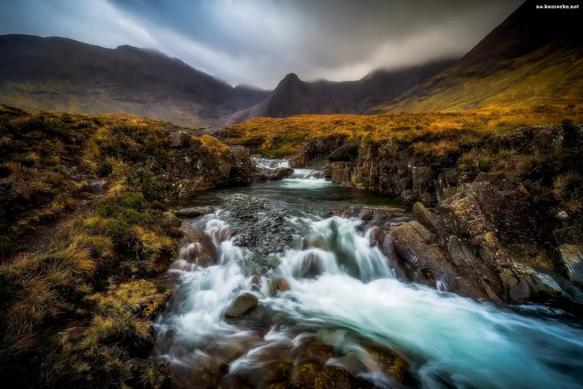 Potok, Szkocja, Highland, Góry Cuillin, Kaskada