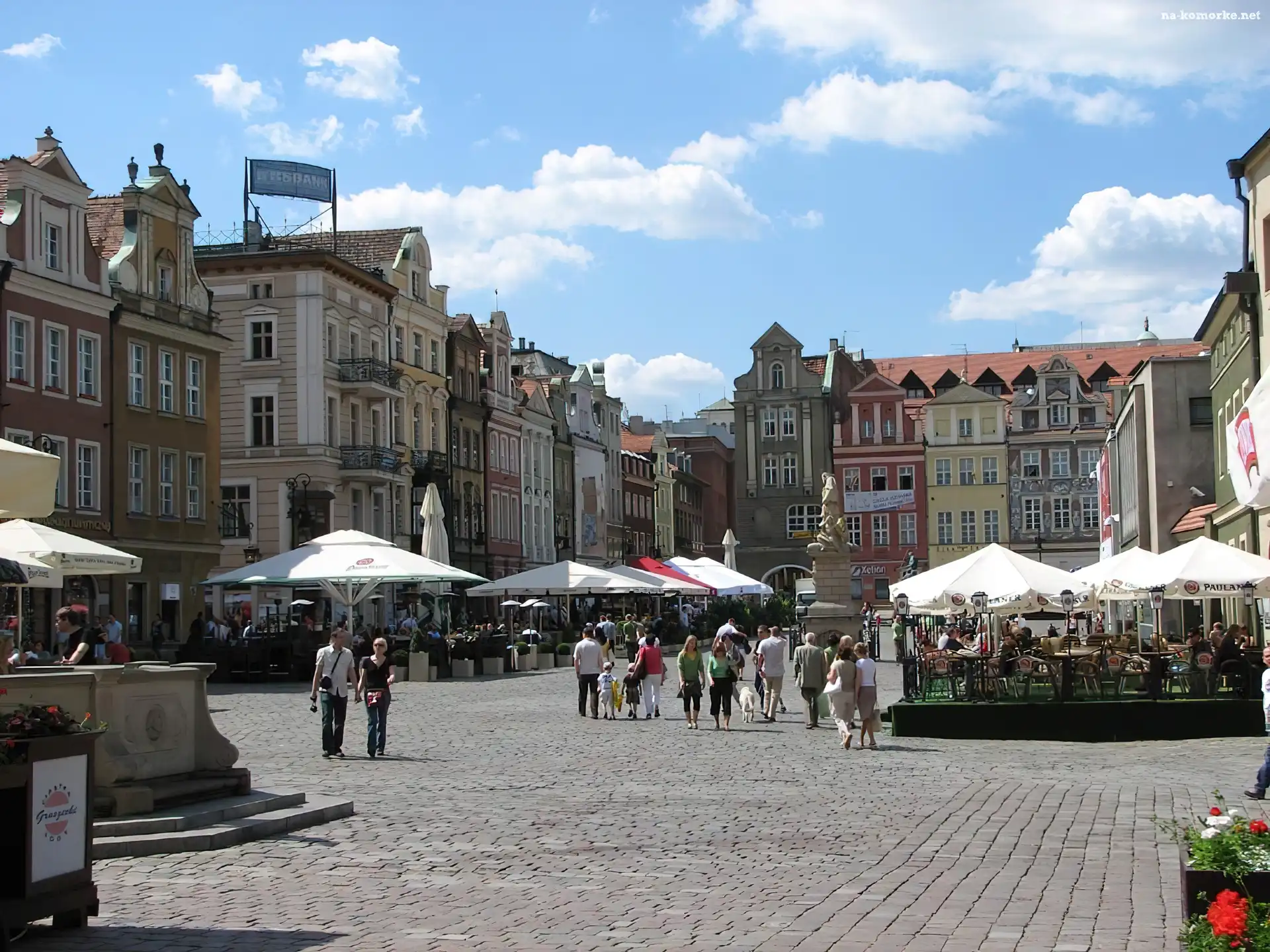 Poznań, Kamienice, Rynek, Ludzie