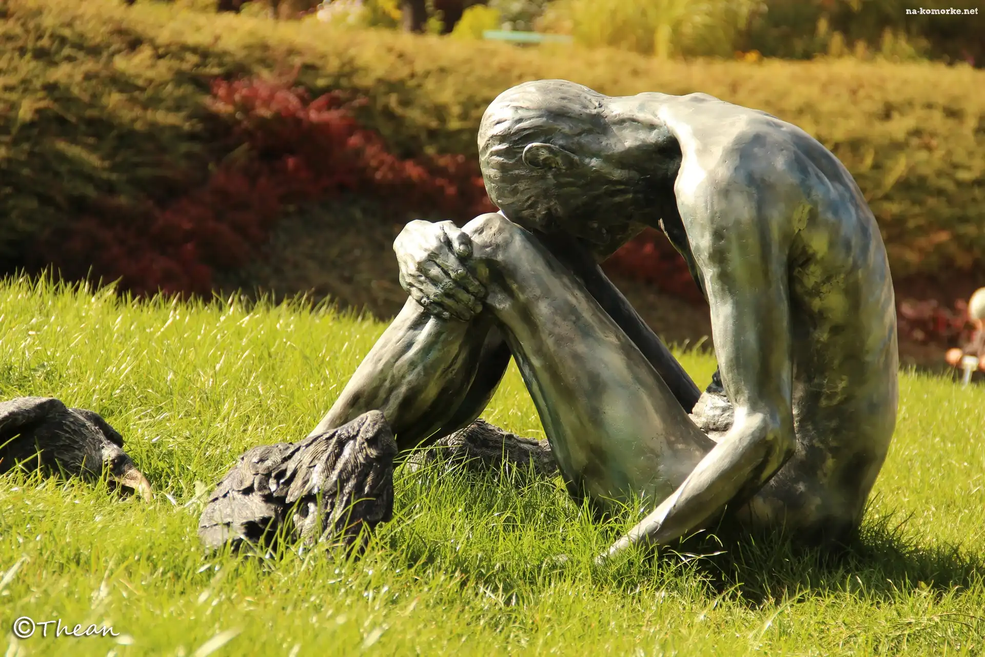 Rzeźba, Poznań, Człowiek i Ptaki, Ogród Botaniczny