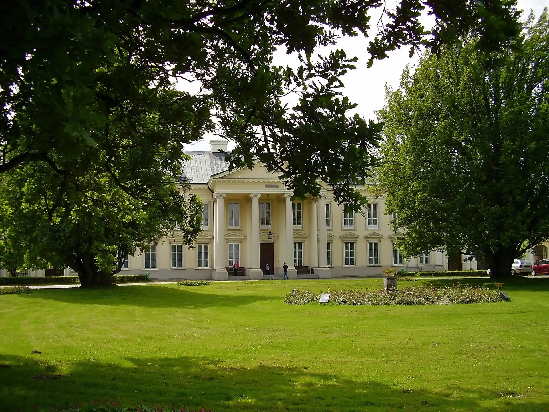 Lato, Przebijające, Światło, Pałac, W, Walewicach, Park