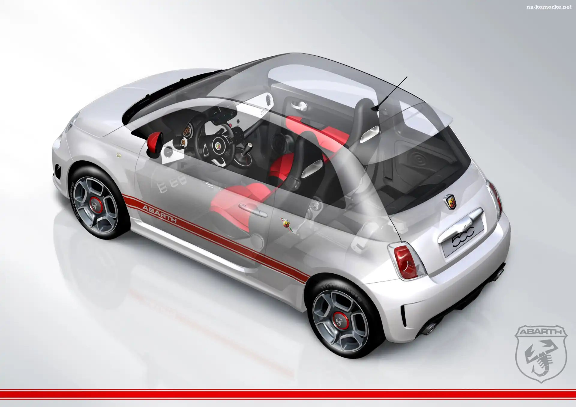 Przeźroczysty, Środek, Abarth 500, Model