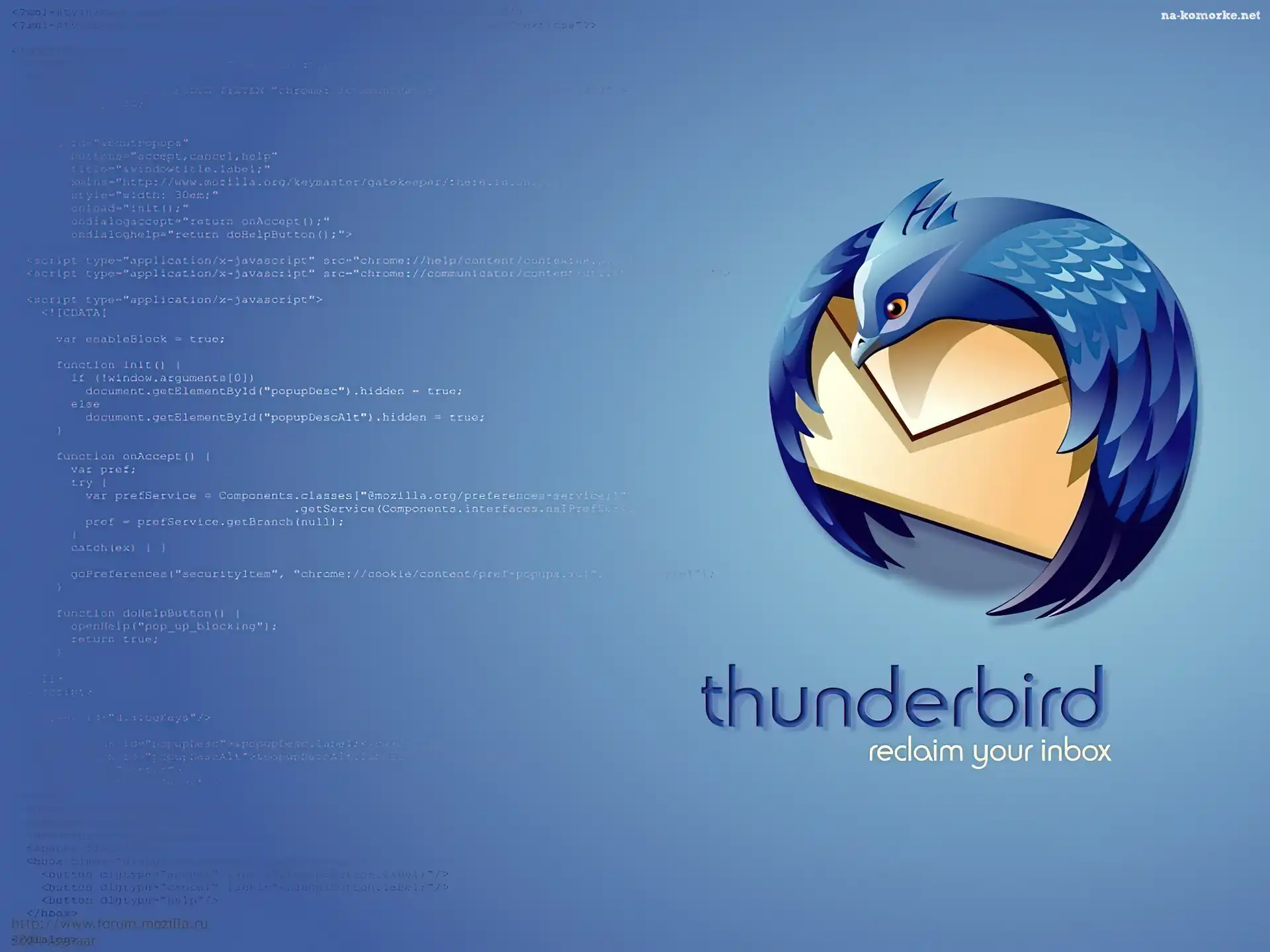 Thunderbird, koperta, ptak