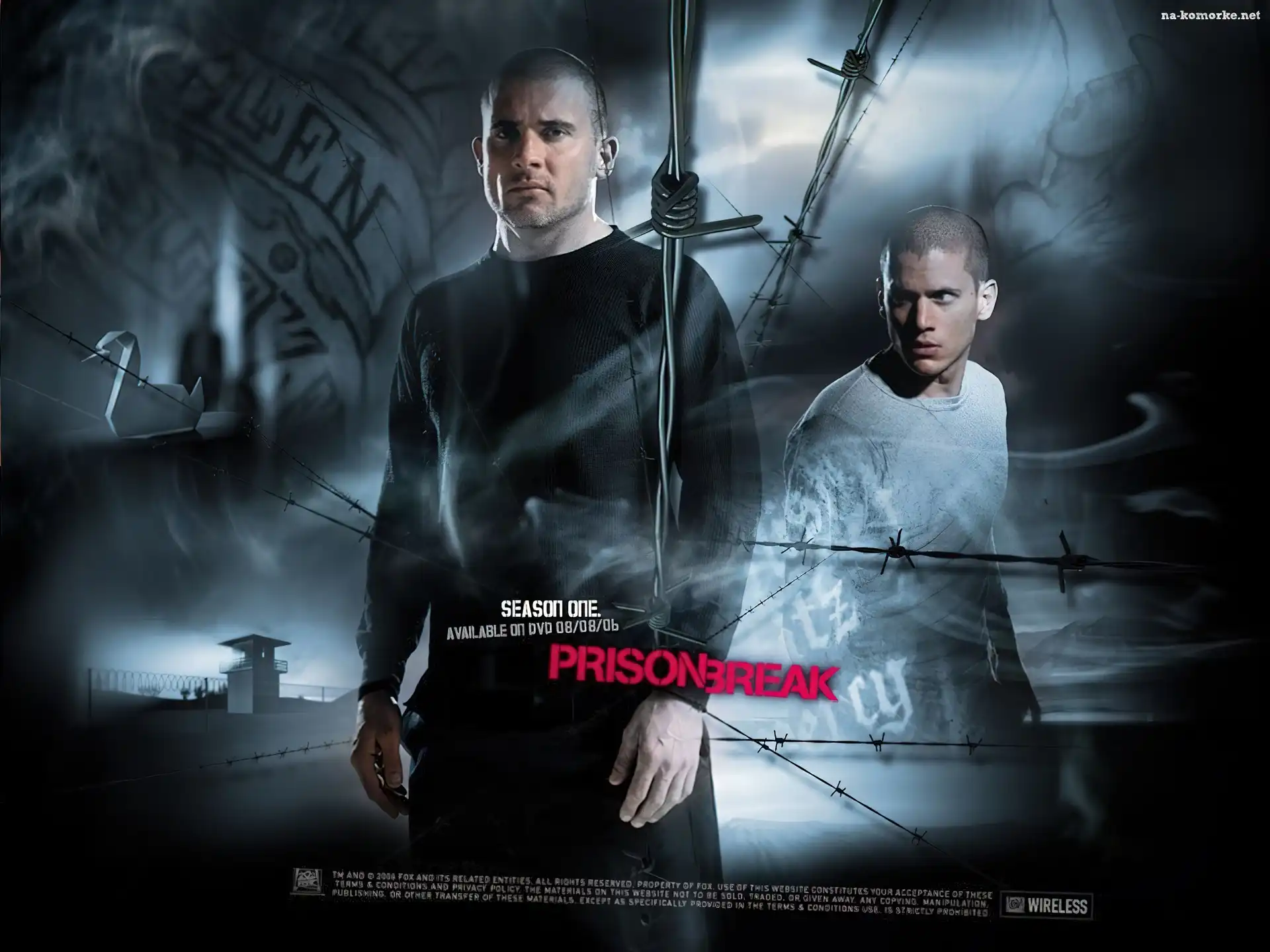 Dominic Purcell, drut, kolczasty, Prison Break, Wentworth Miller