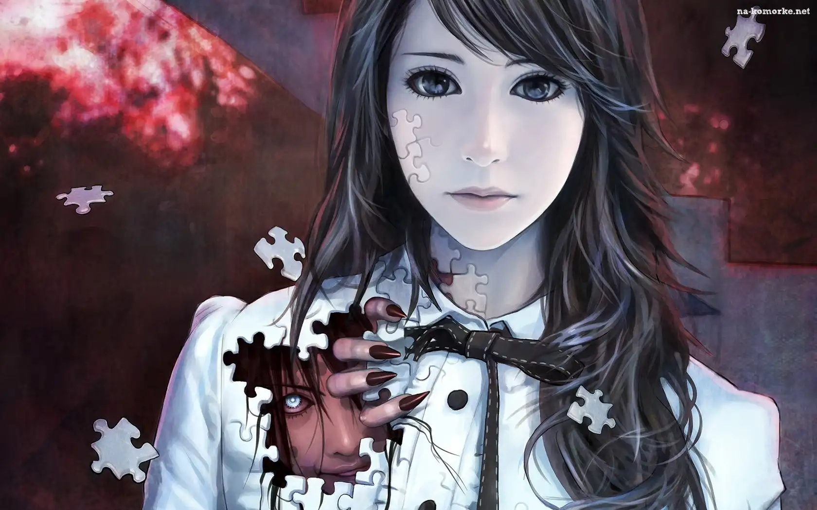 Kobieta, Puzzle, Demon