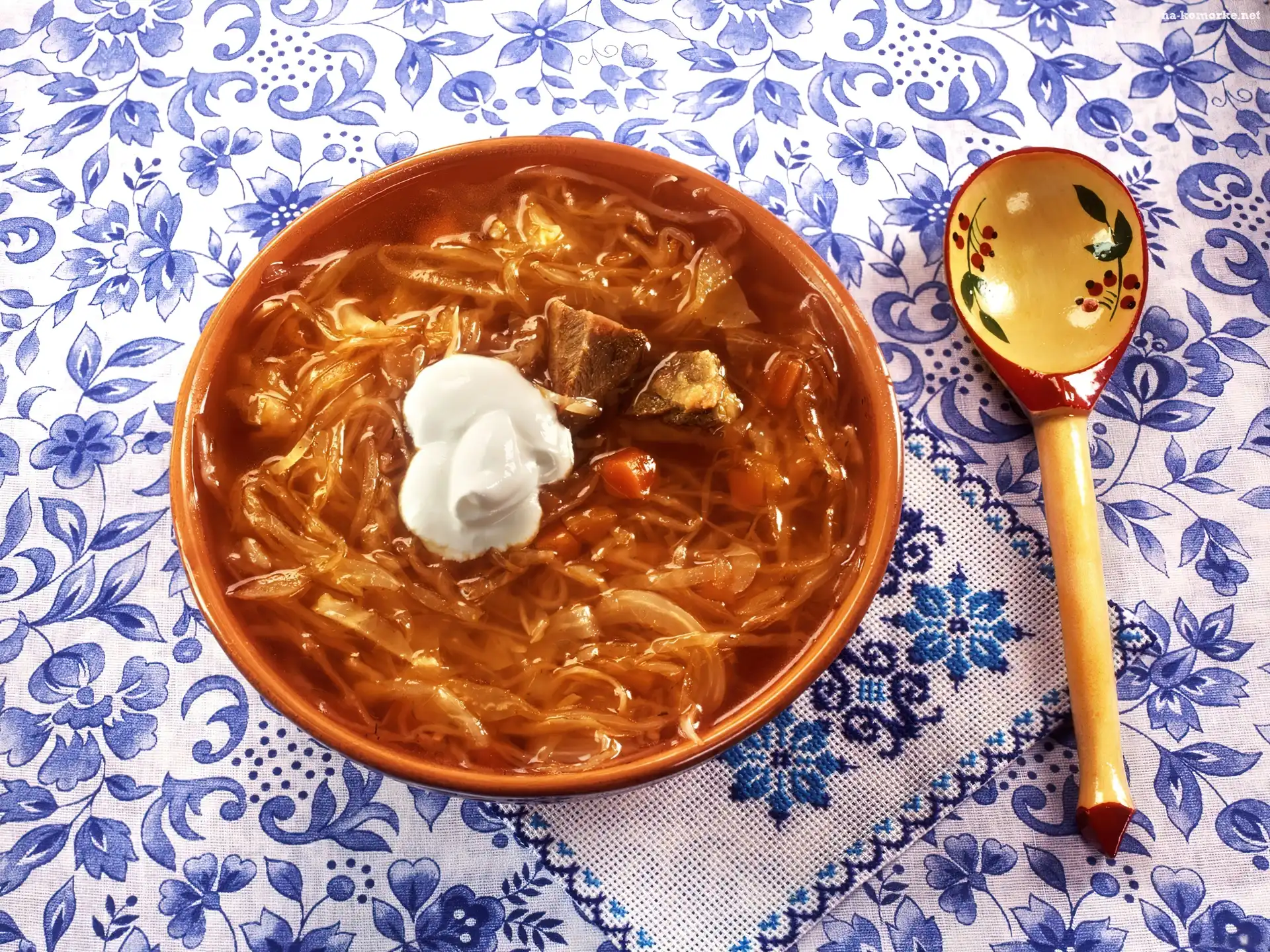 Pyszna, Łyżka, Potrawka, Obrus