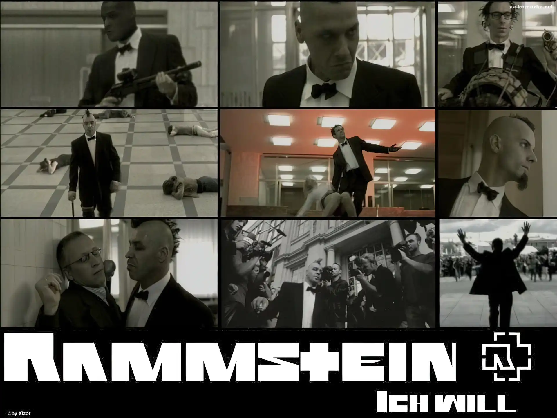 Rammstein, zdjęcia, broń, film