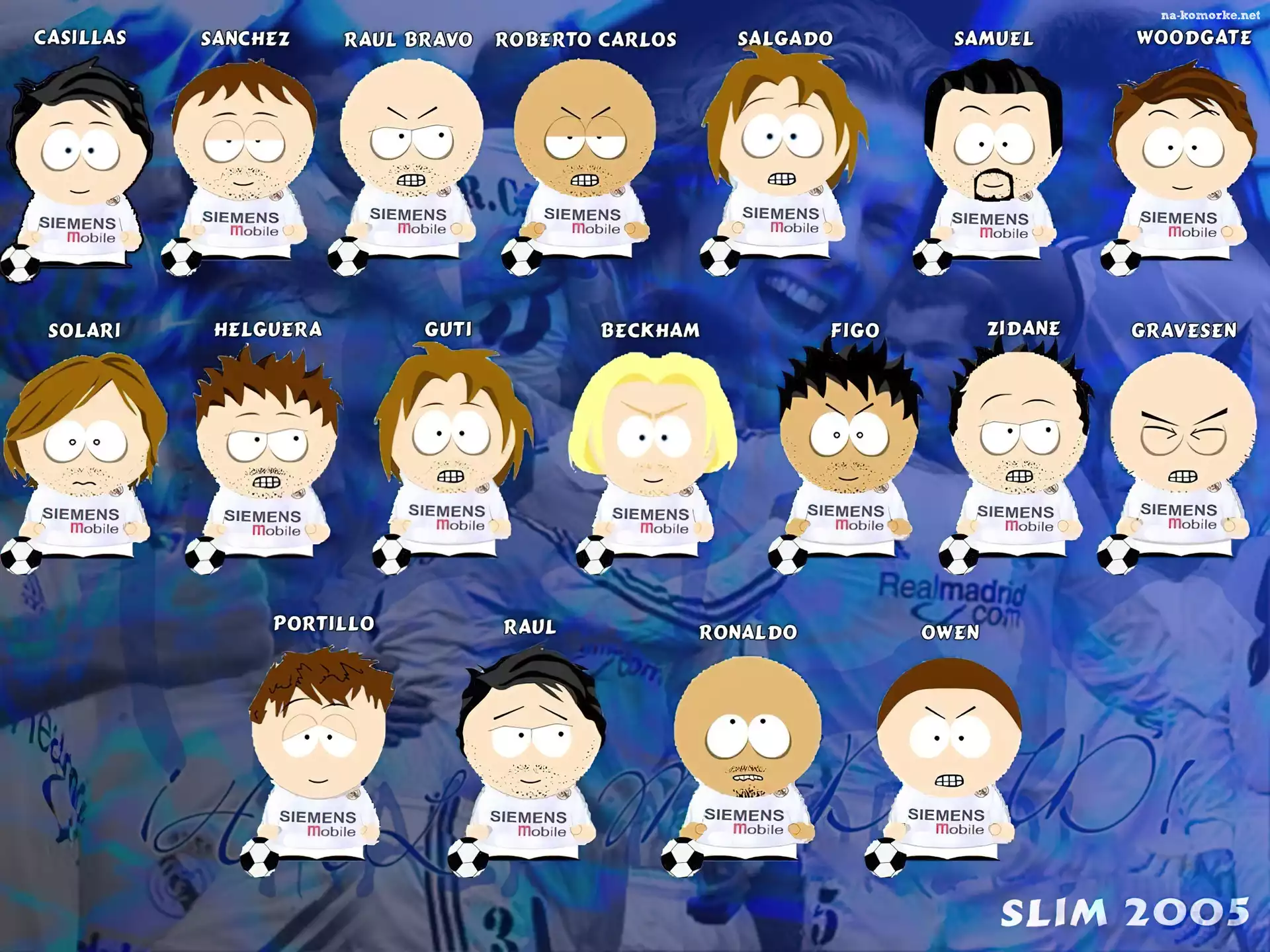 Real Madryt, South Park, Zawodnicy, Zabawnie