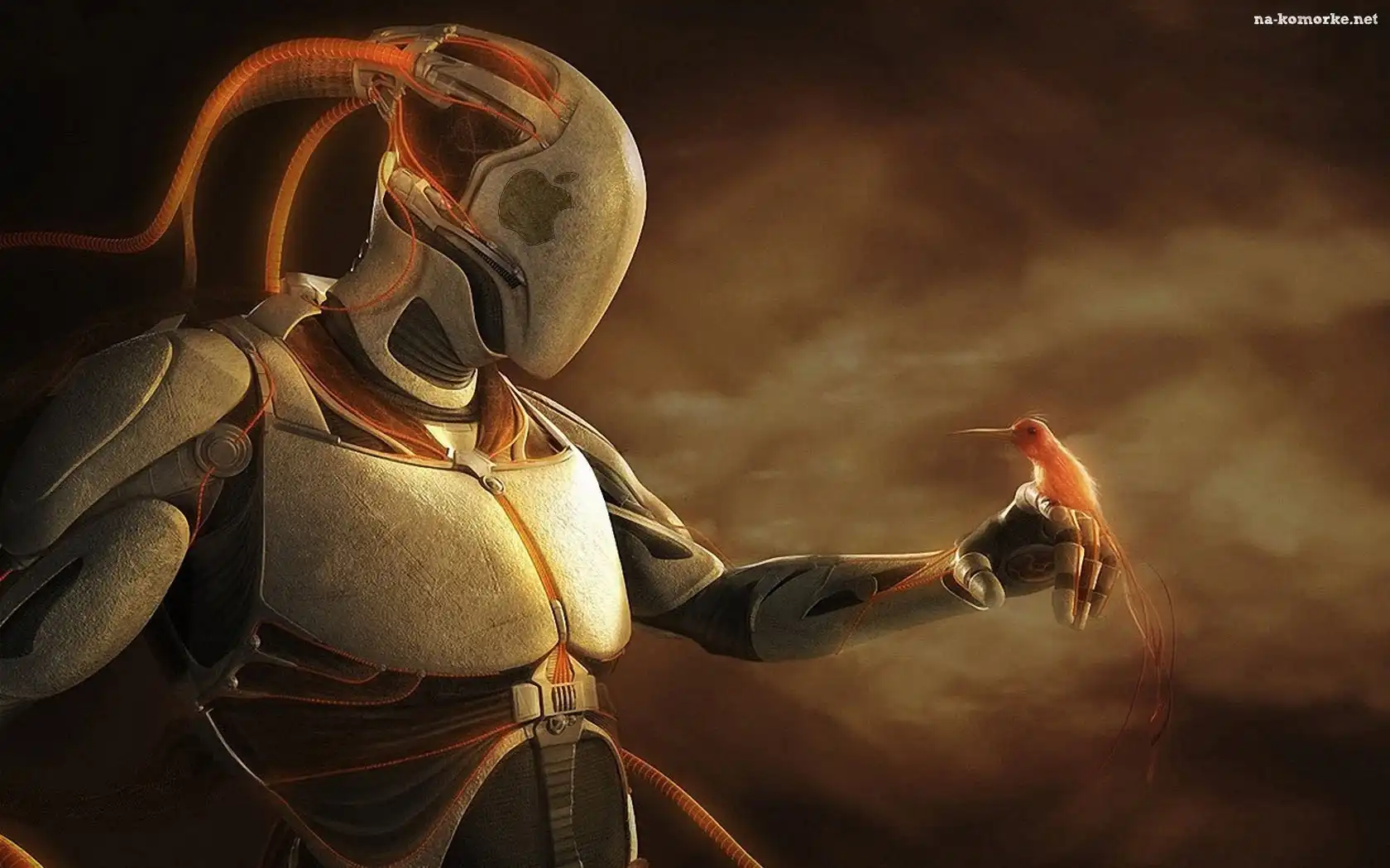 Apple, Robot, Ptak